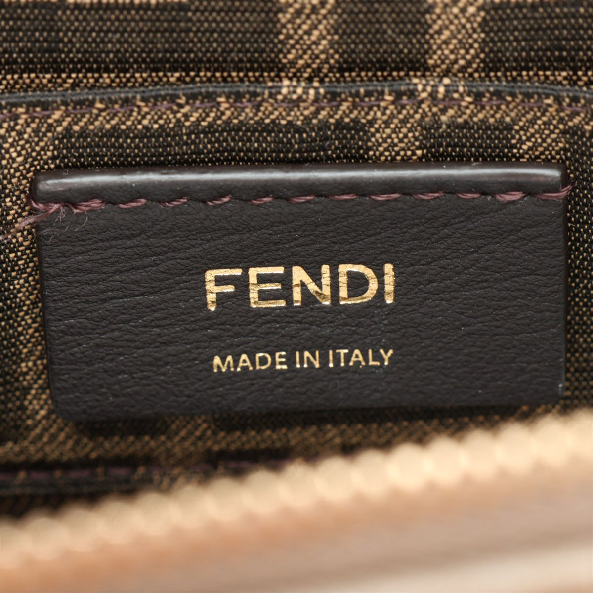 Fendi Mini Zucca Tapestry By The Way Satchel — Beige