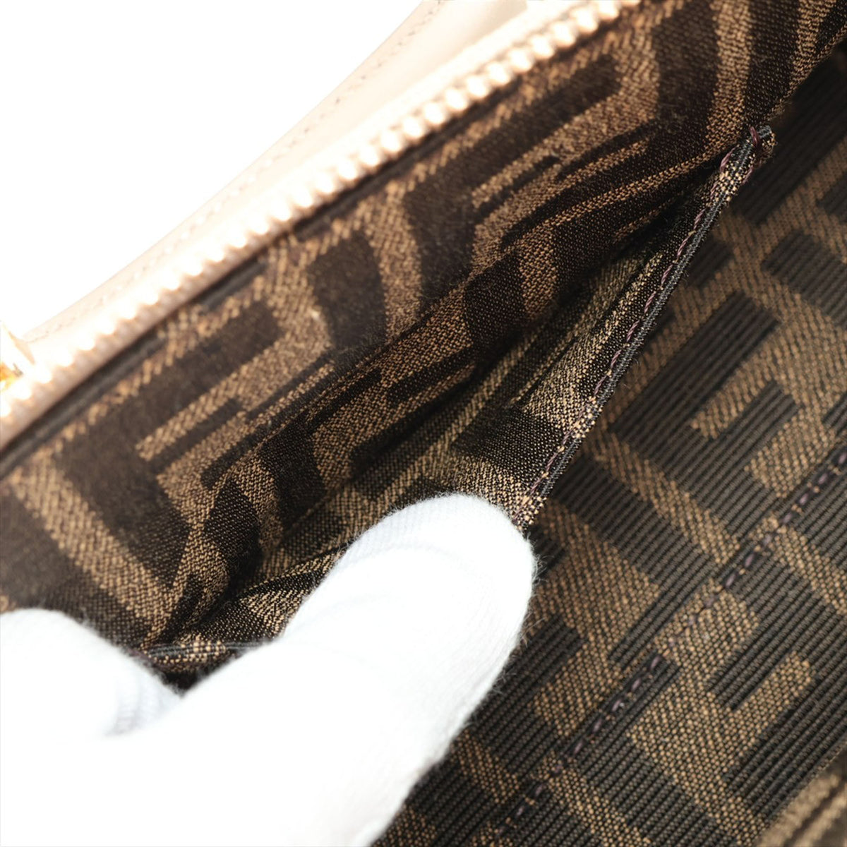 Fendi Mini Zucca Tapestry By The Way Satchel — Beige