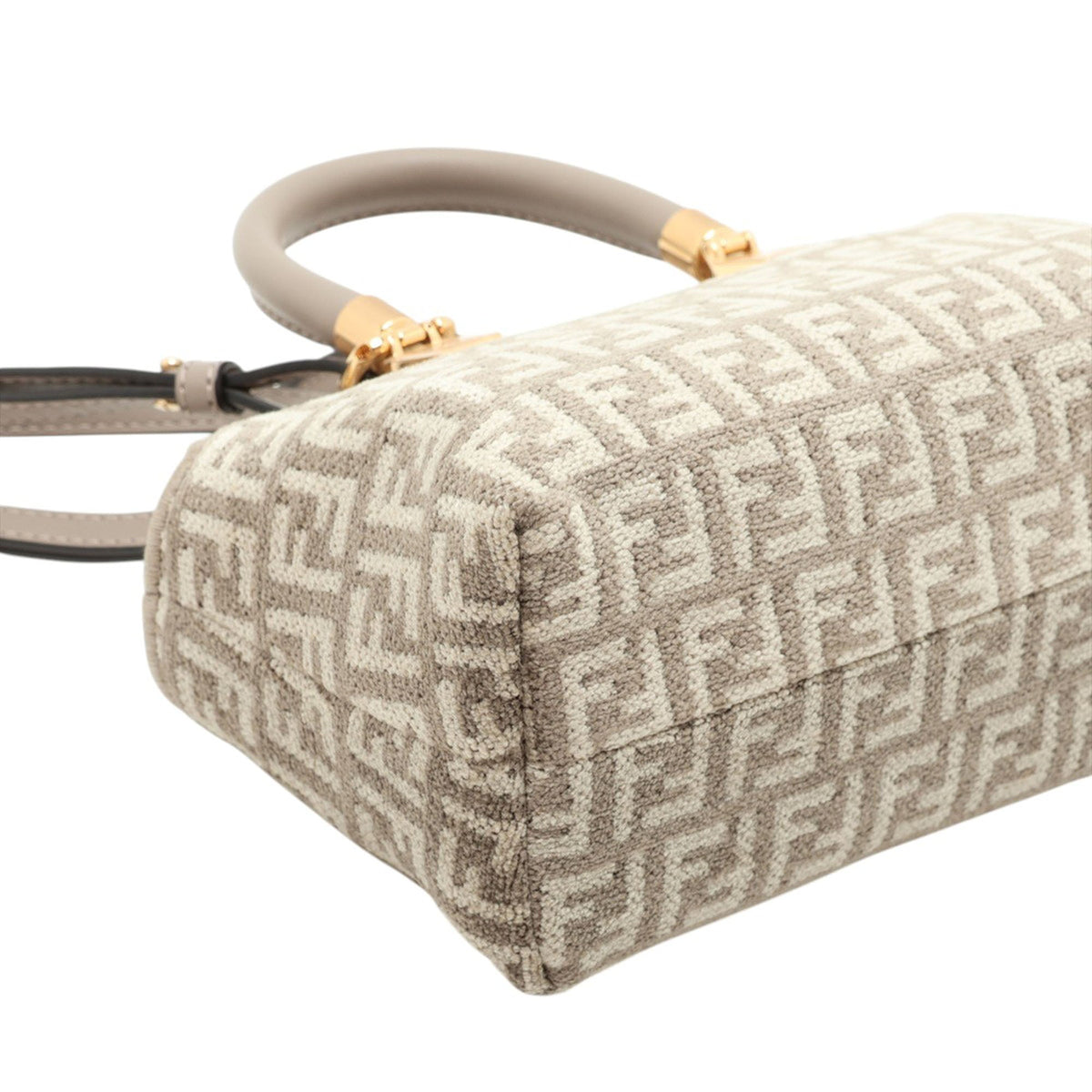 Fendi Mini Zucca Tapestry By The Way Satchel — Beige