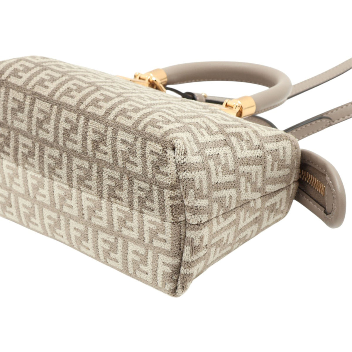Fendi Mini Zucca Tapestry By The Way Satchel — Beige