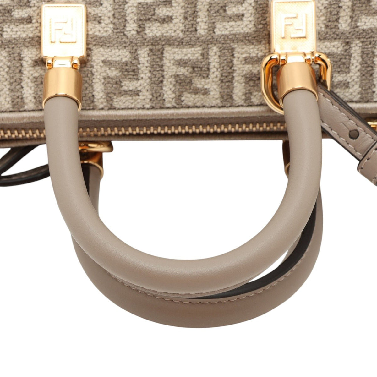 Fendi Mini Zucca Tapestry By The Way Satchel — Beige