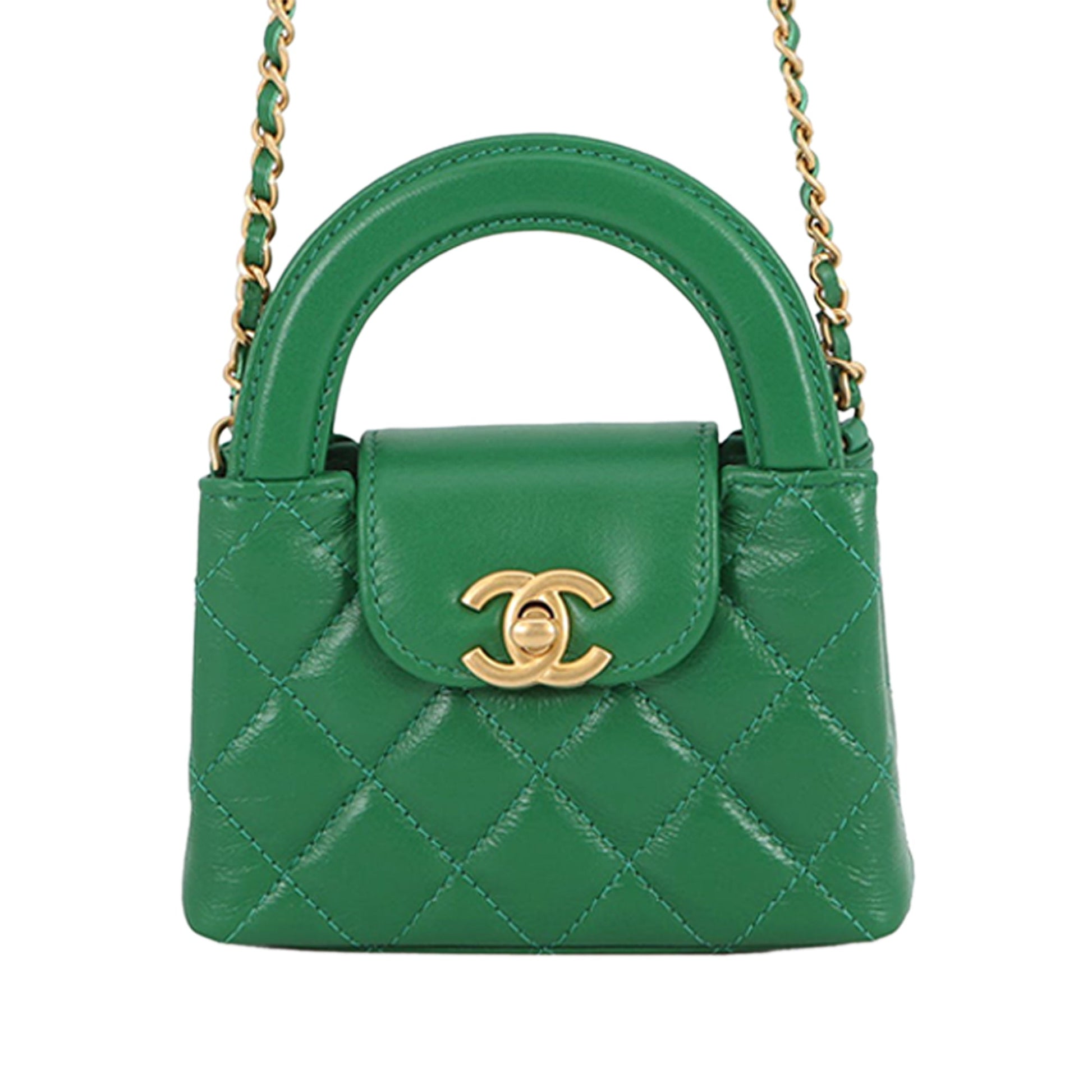 Nano Aged Calfskin Kelly Shopper Bag