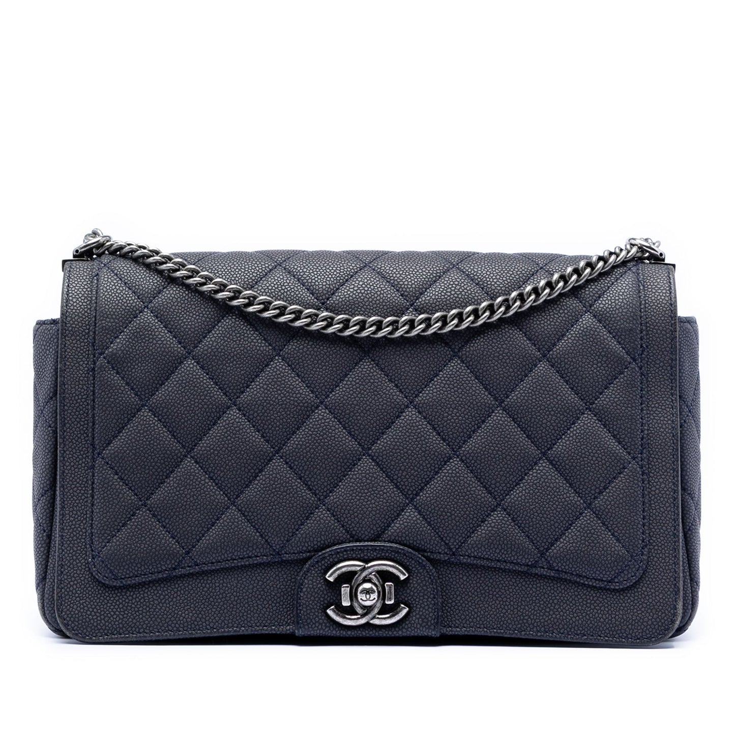 Chanel Large Washed Caviar Turn Around Ligne Flap