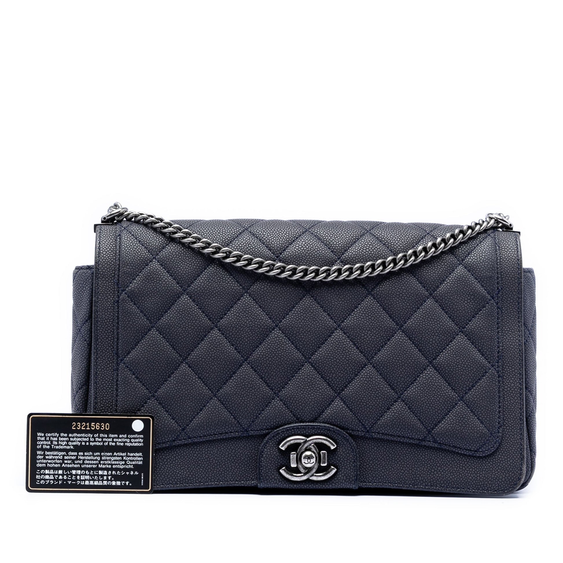 Chanel Large Washed Caviar Turn Around Ligne Flap