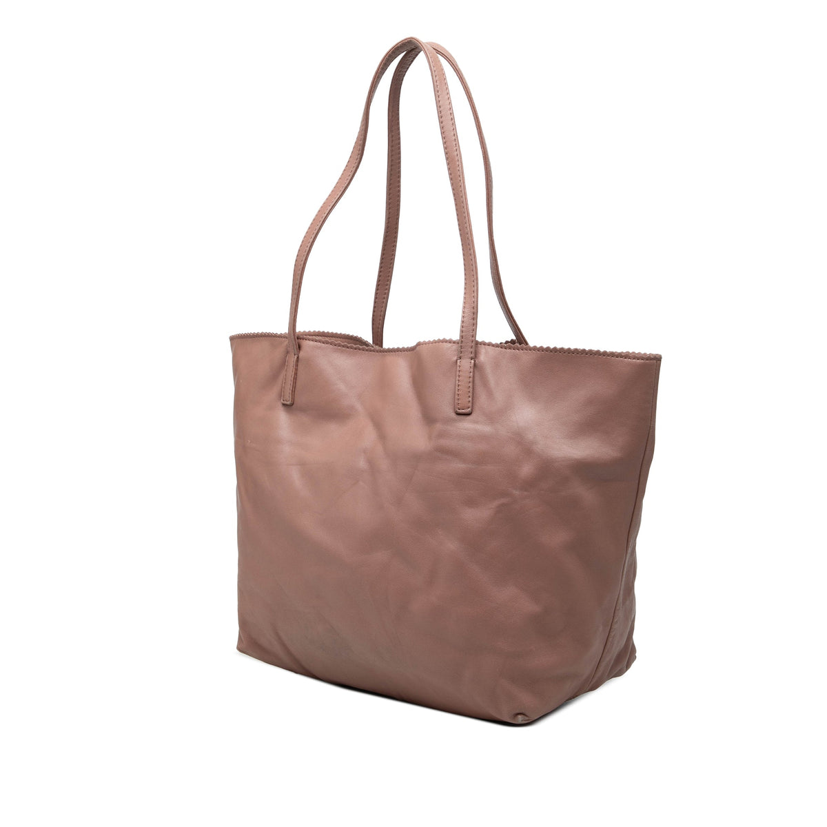 LOEWE Leather Anagram Tote — Pink