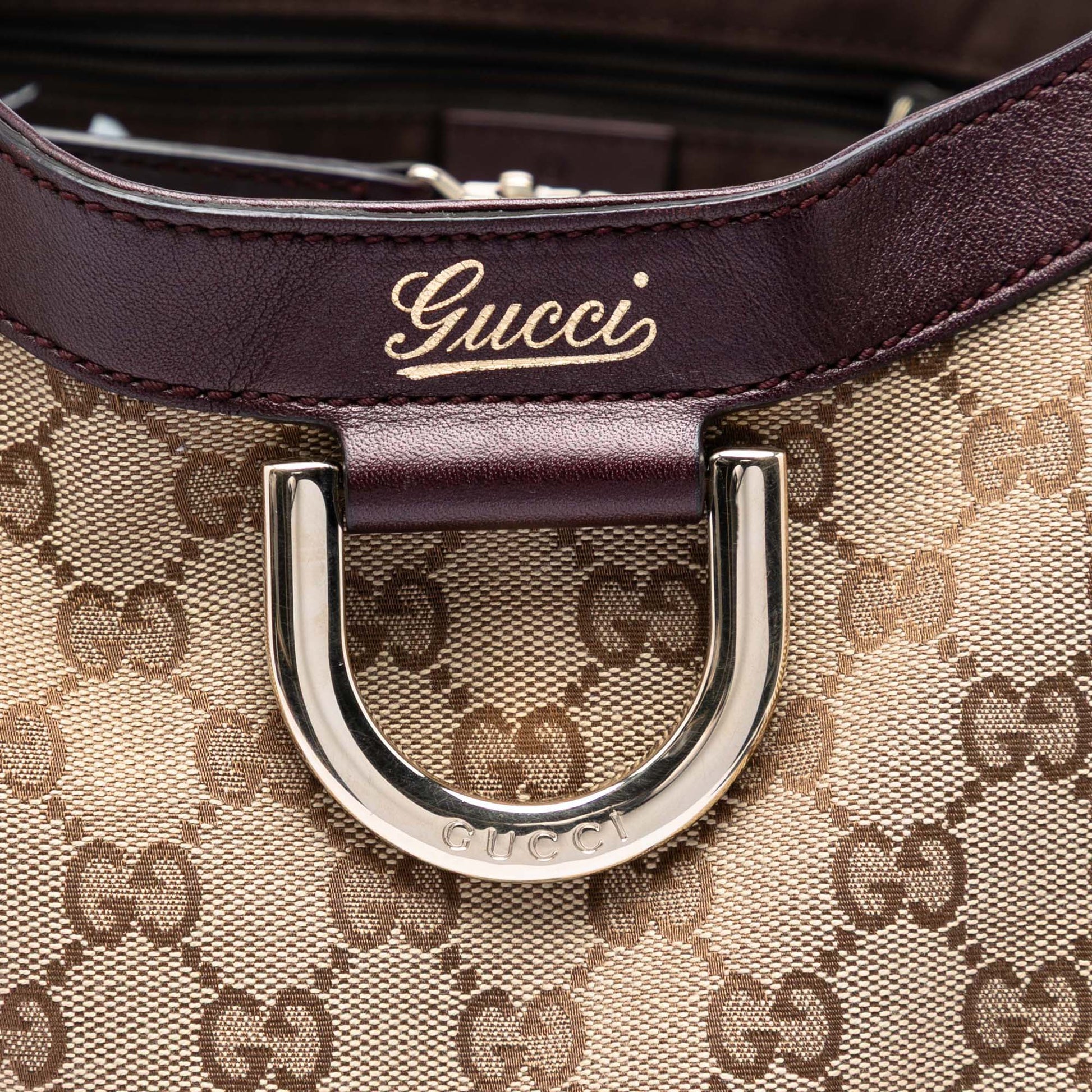 Gucci Large GG Canvas Abbey D Ring Shoulder Bag