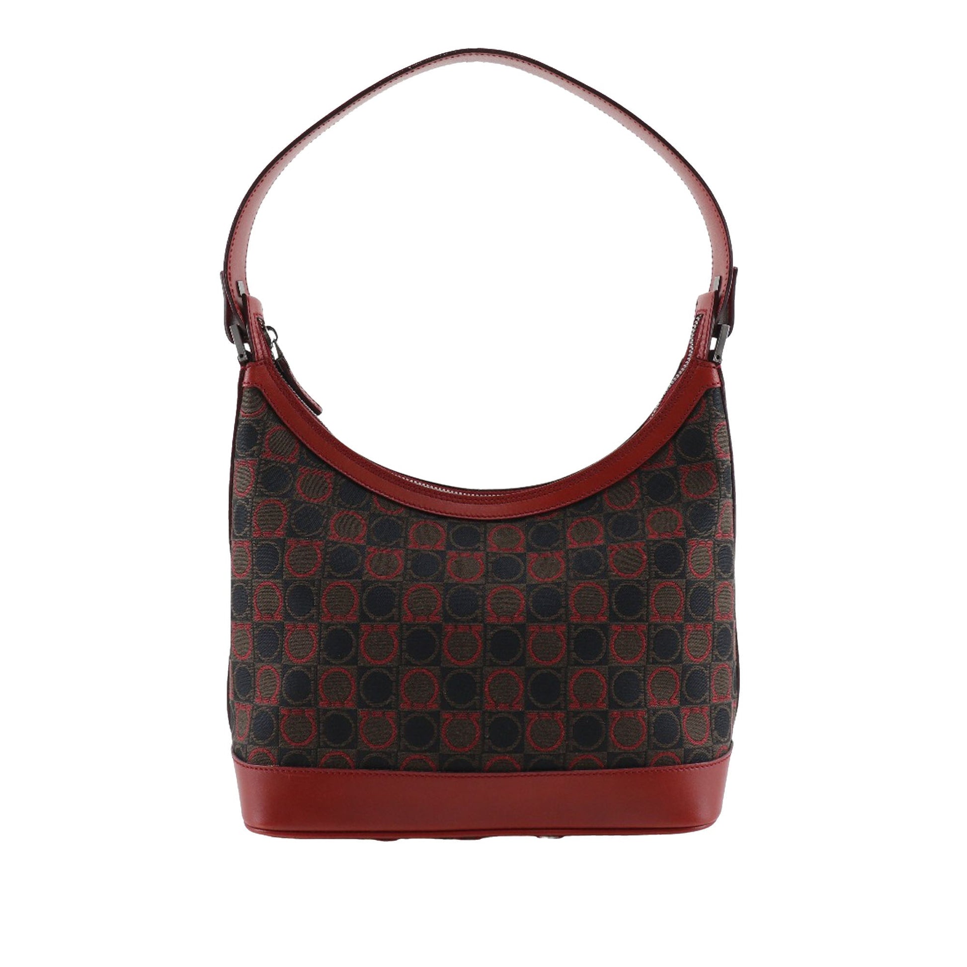 Ferragamo Gancini Canvas Shoulder Bag