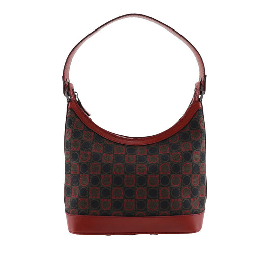 Ferragamo Gancini Canvas Shoulder Bag