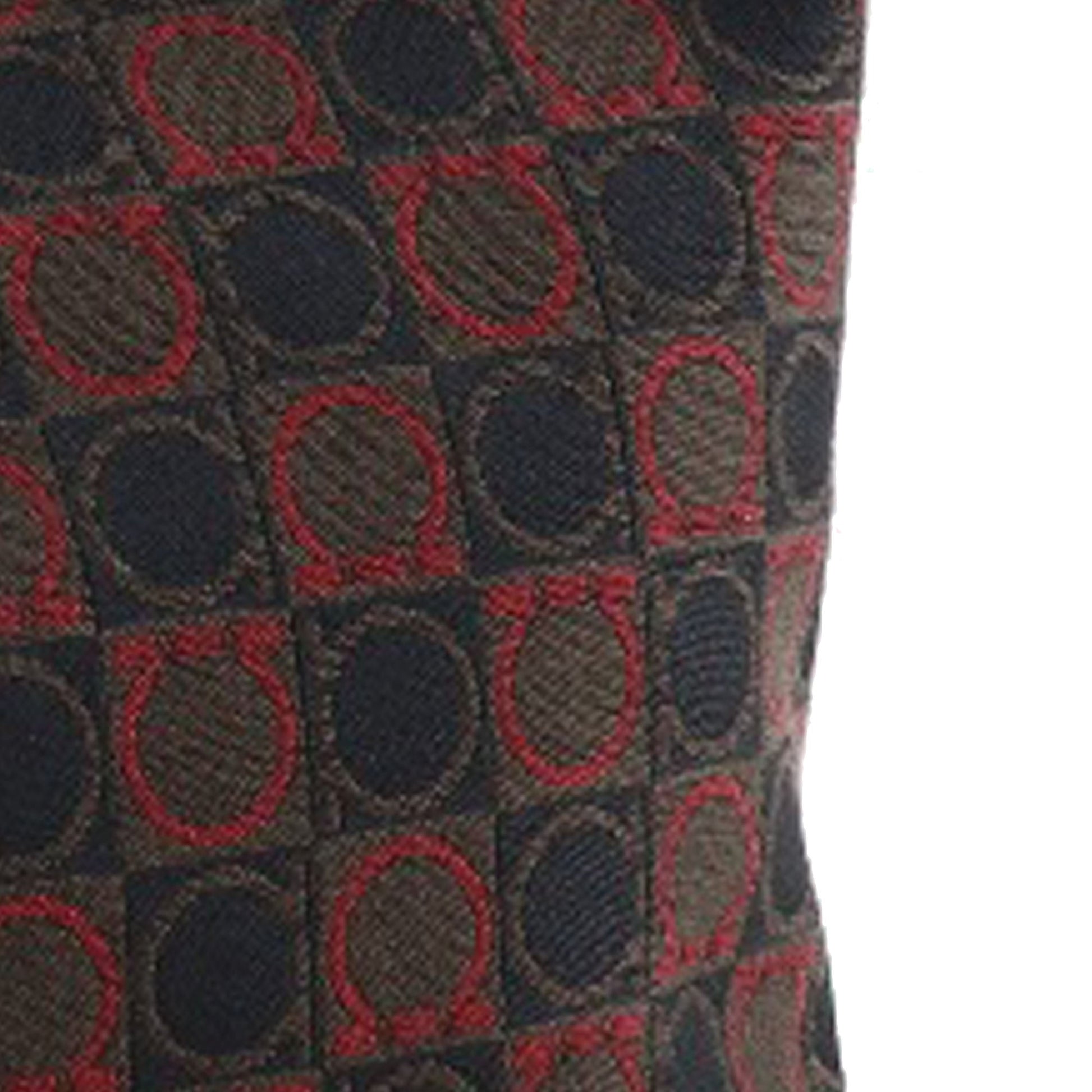 Ferragamo Gancini Canvas Shoulder Bag