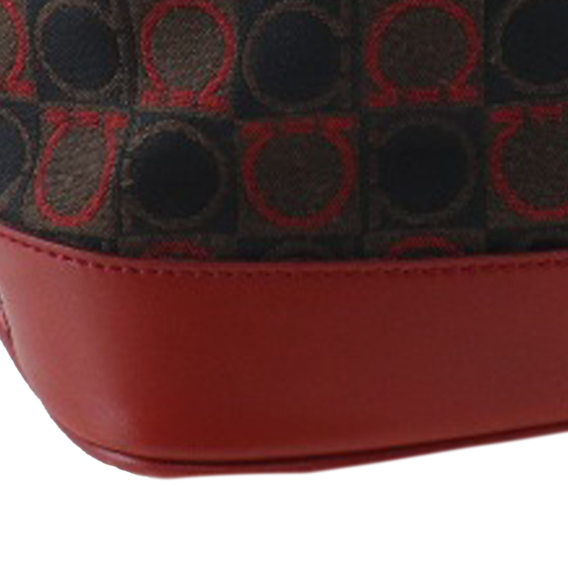 Ferragamo Gancini Canvas Shoulder Bag