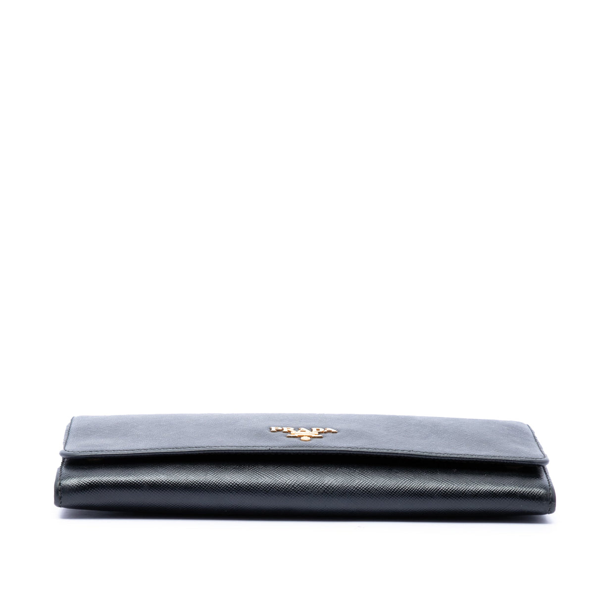 Prada Saffiano Wallet On Chain — Black