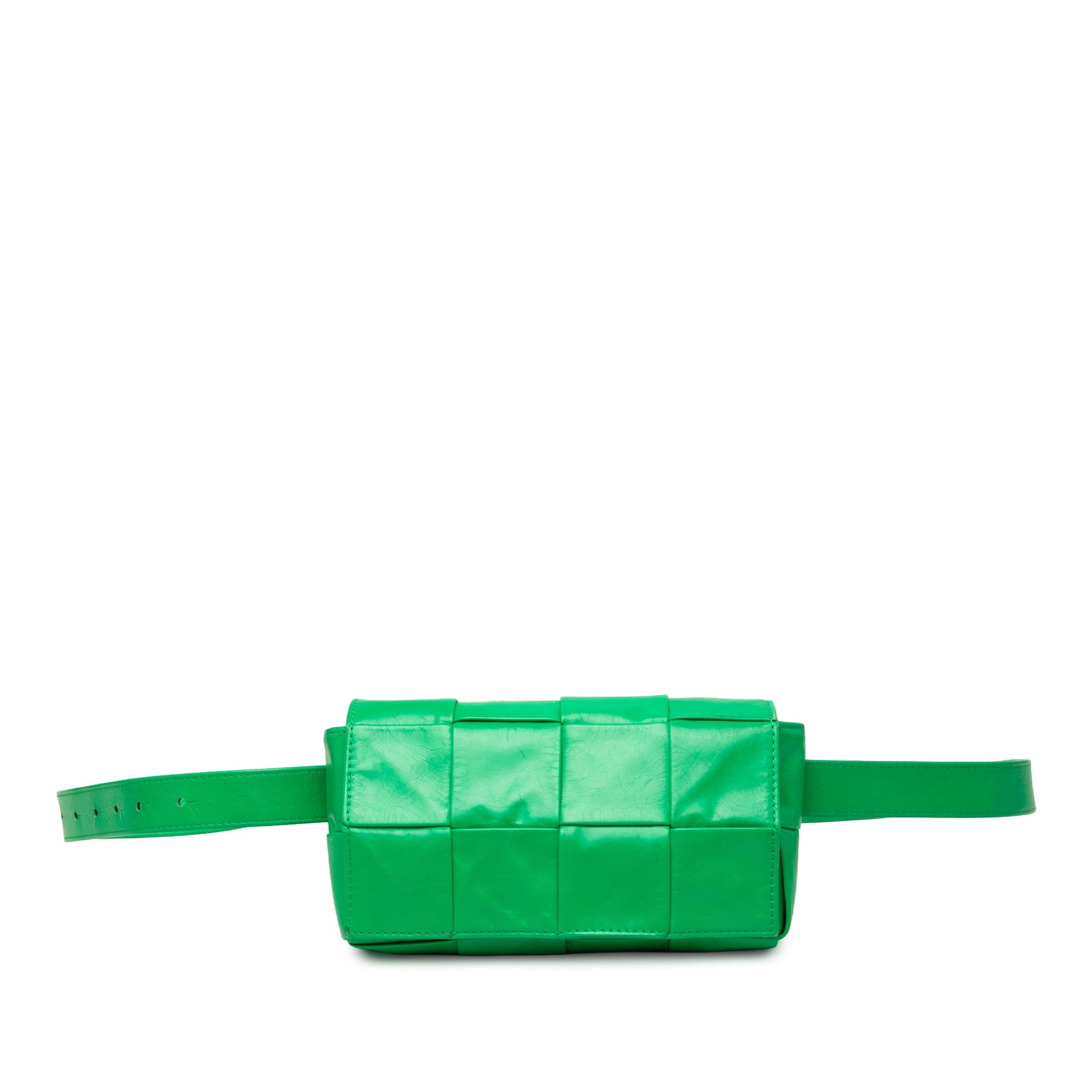 Bottega Veneta Mini Paper Calfskin Intrecciato Cassette Belt Bag