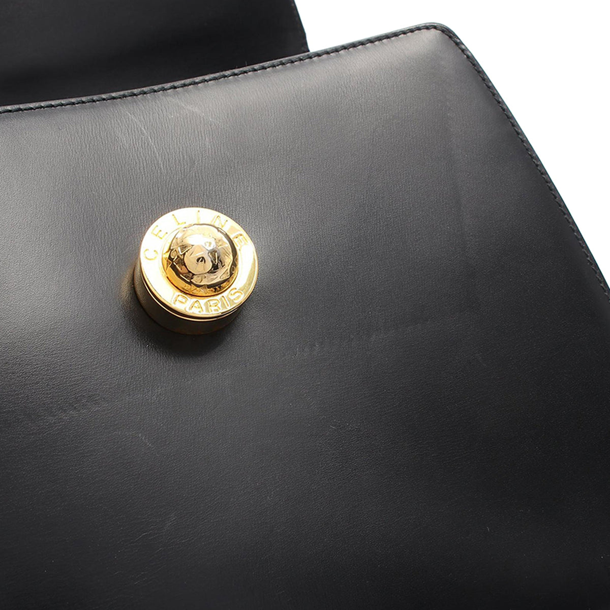 Celine Leather Handbag — Black
