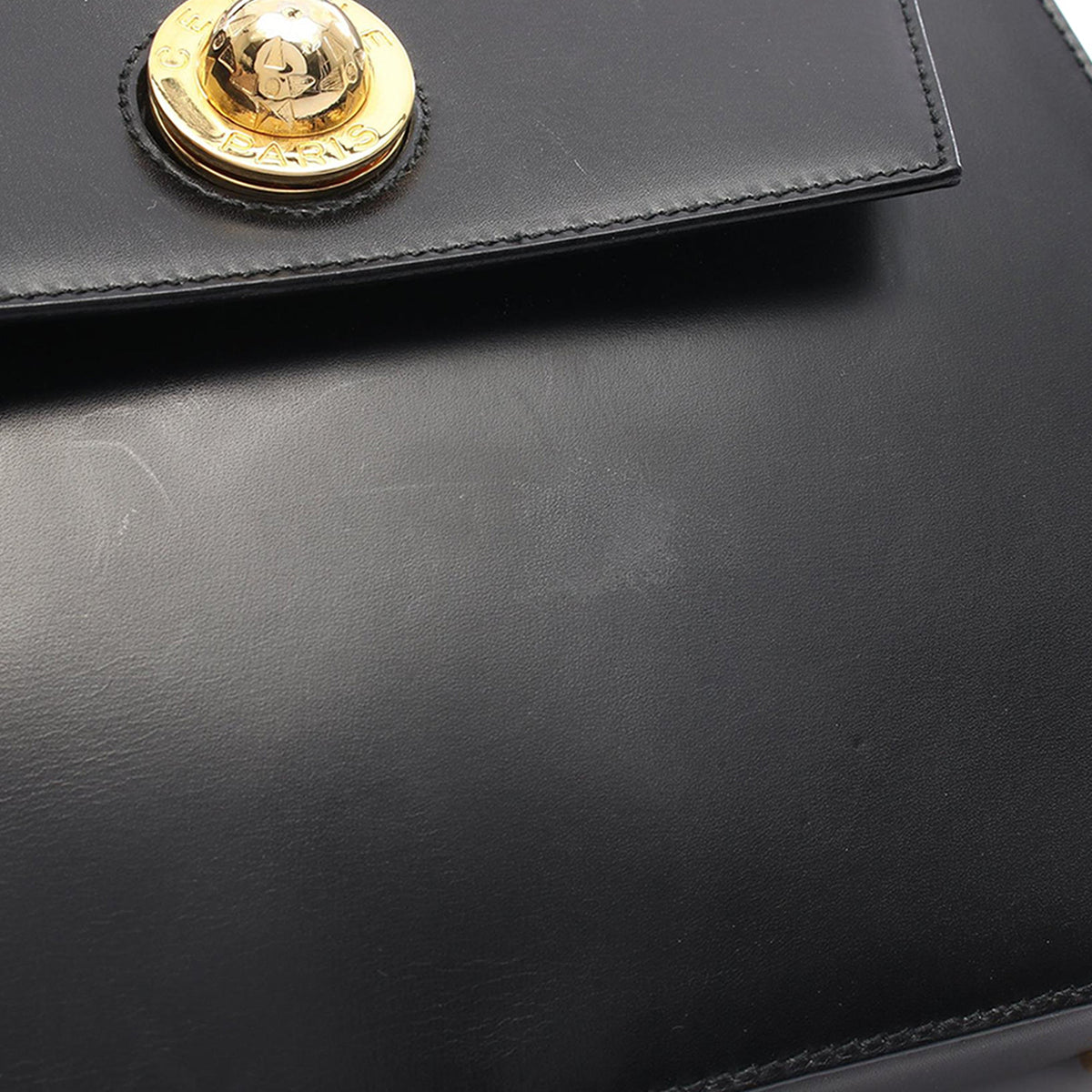 Celine Leather Handbag — Black