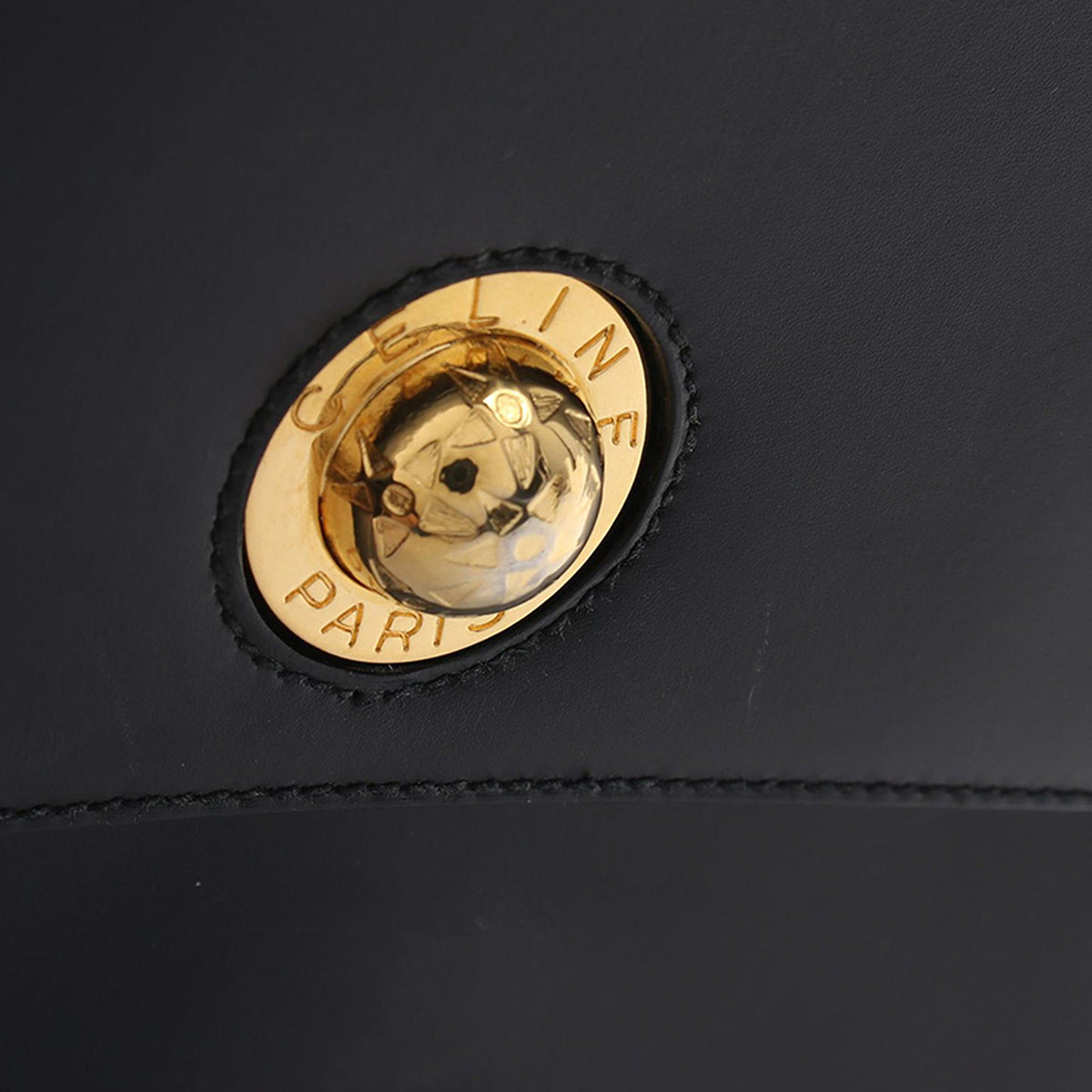 Celine Leather Handbag — Black