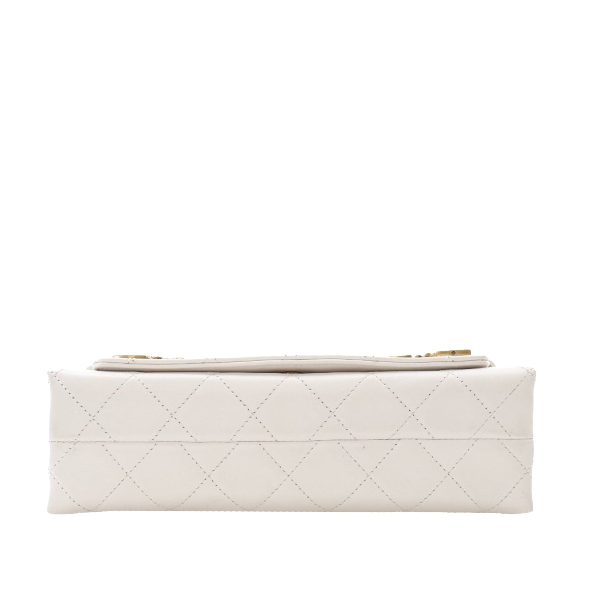 Chanel Medium Quilted Calfskin Logo Enchained Flap