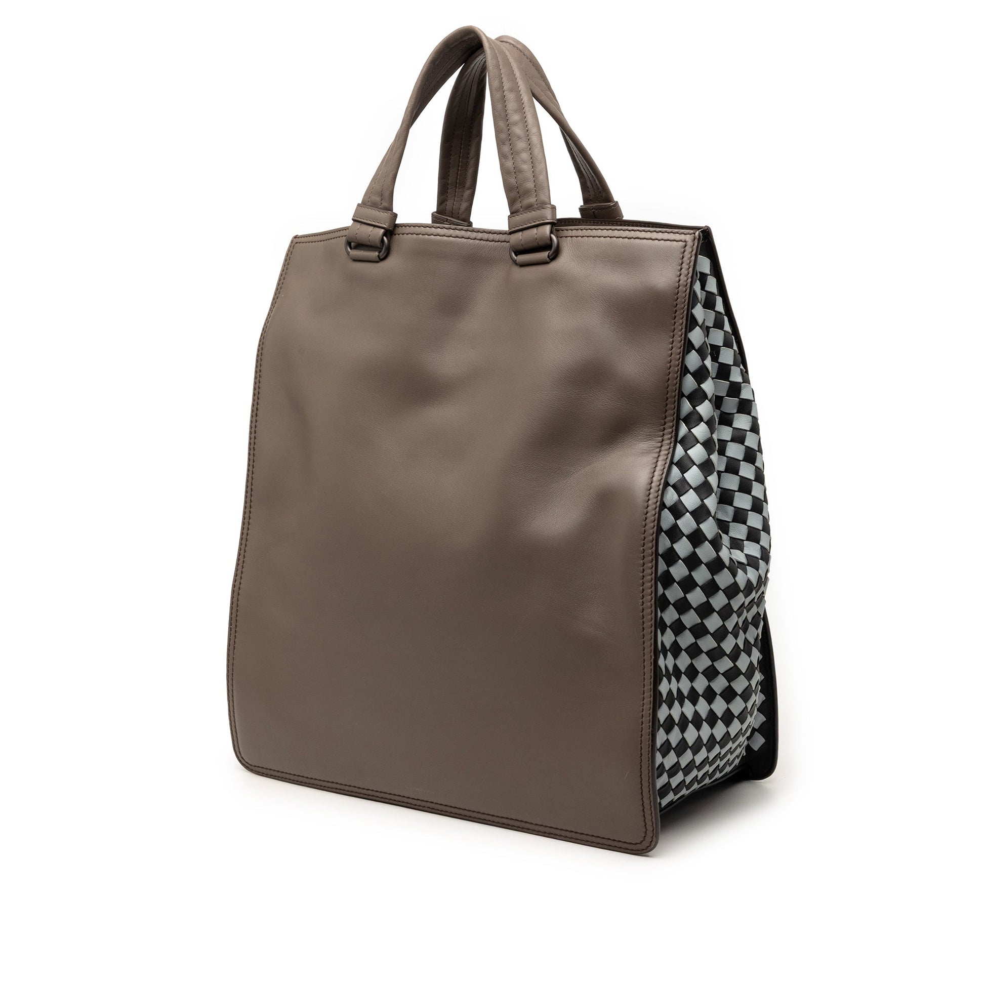 Bottega Veneta Intrecciato Trimmed Leather Tote