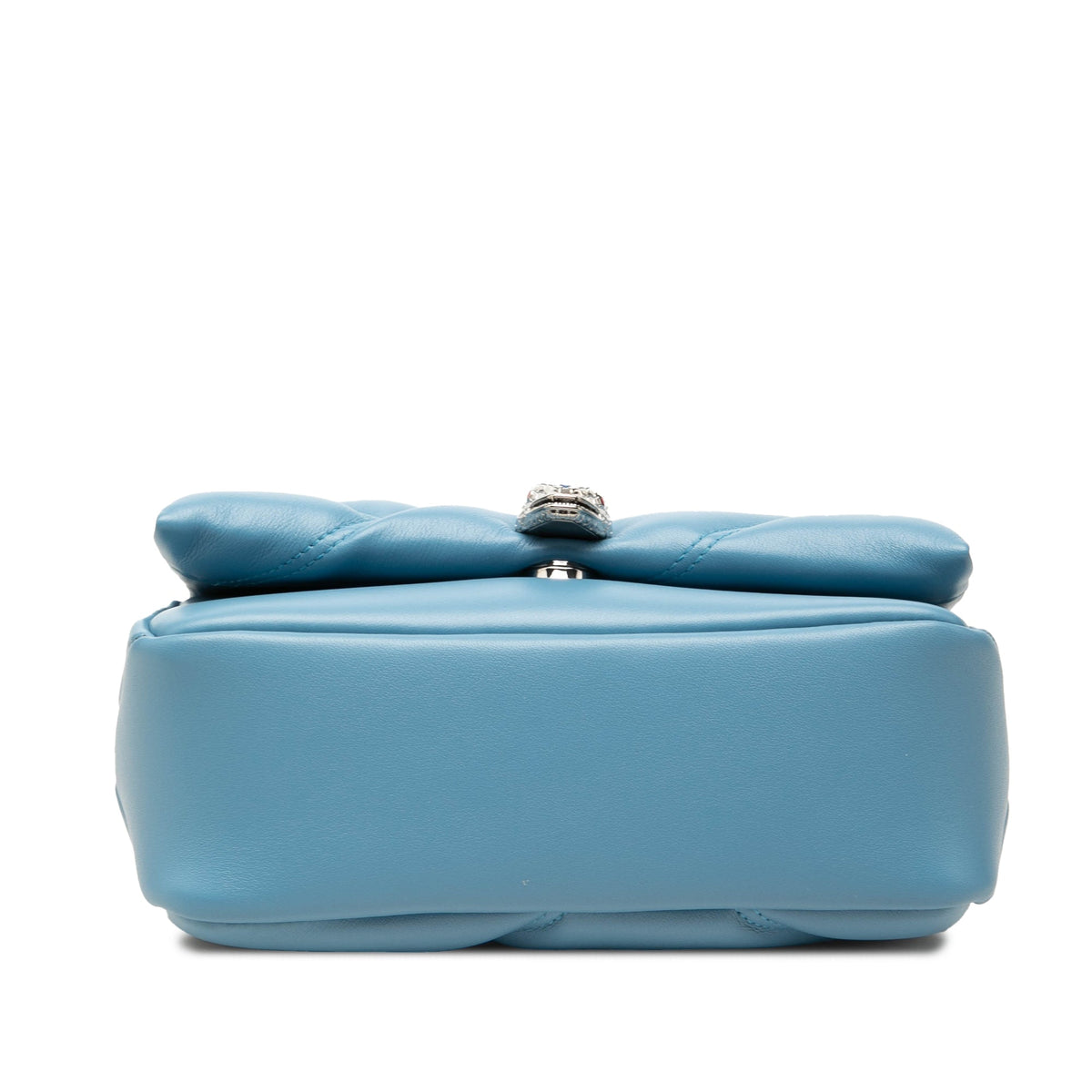 Bvlgari Mini Leather Serpenti Cabochon Satchel — Blue