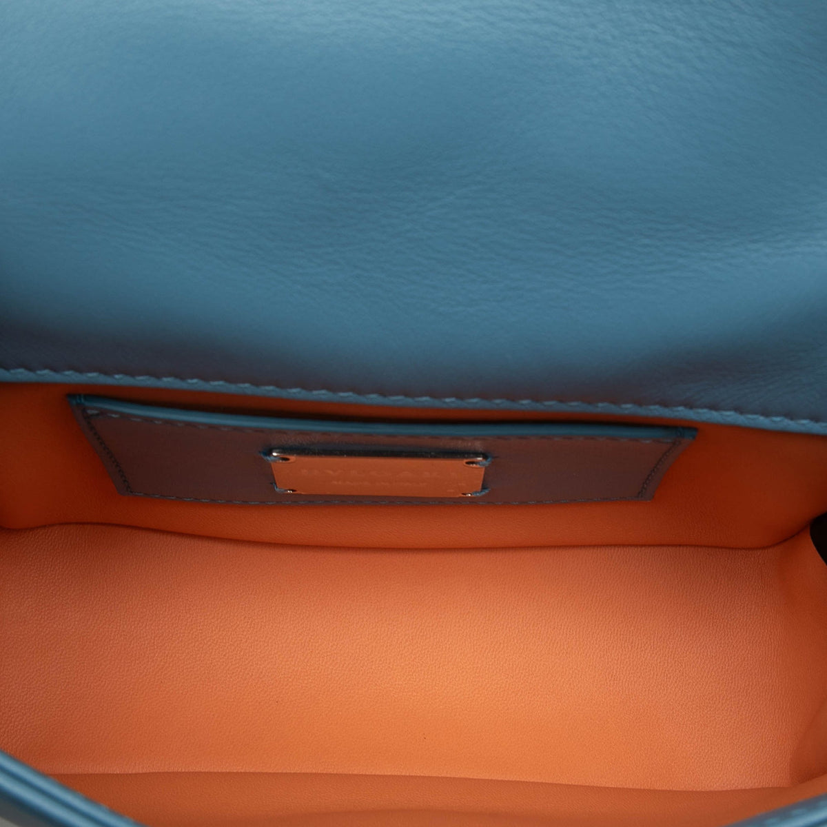 Bvlgari Mini Leather Serpenti Cabochon Satchel — Blue