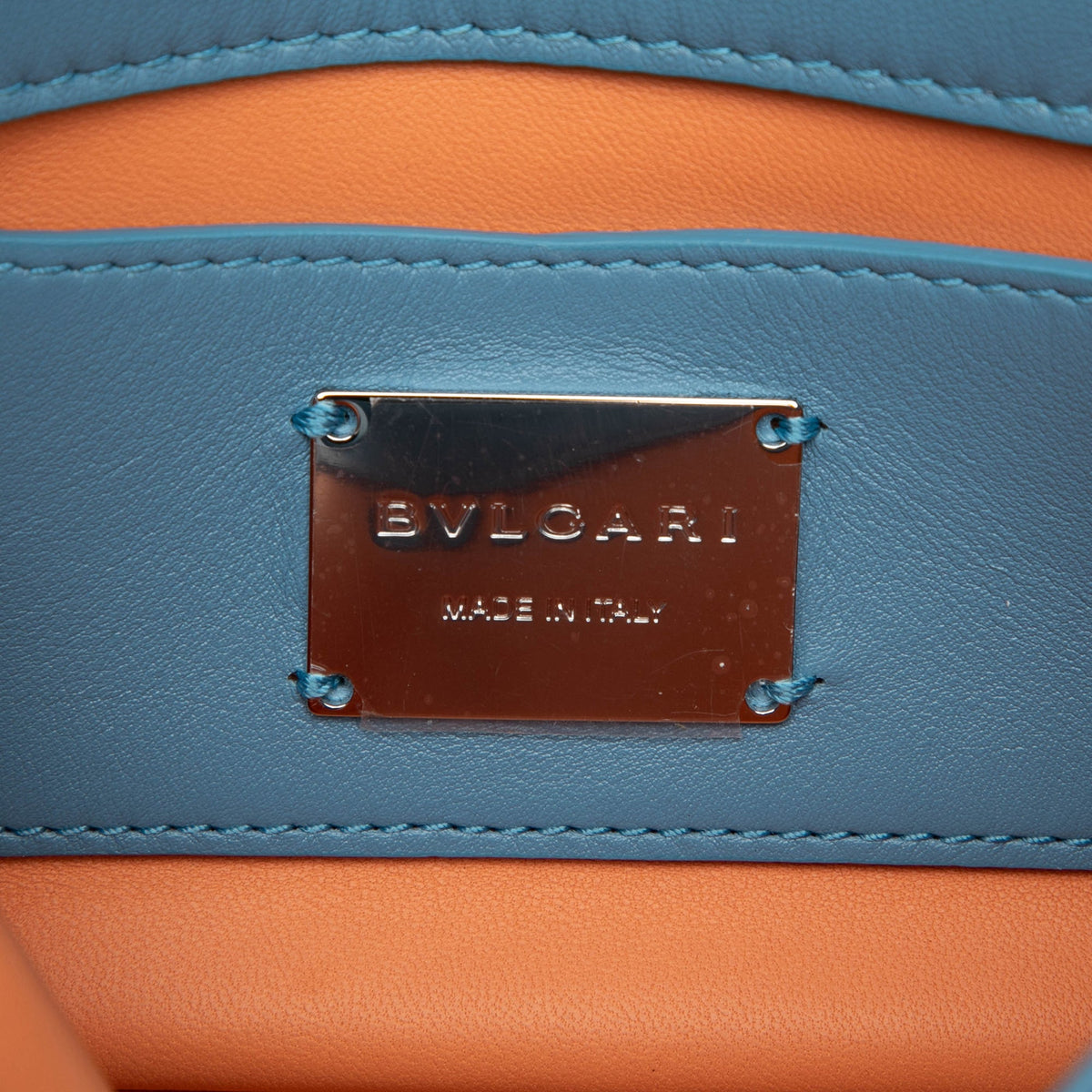 Bvlgari Mini Leather Serpenti Cabochon Satchel — Blue