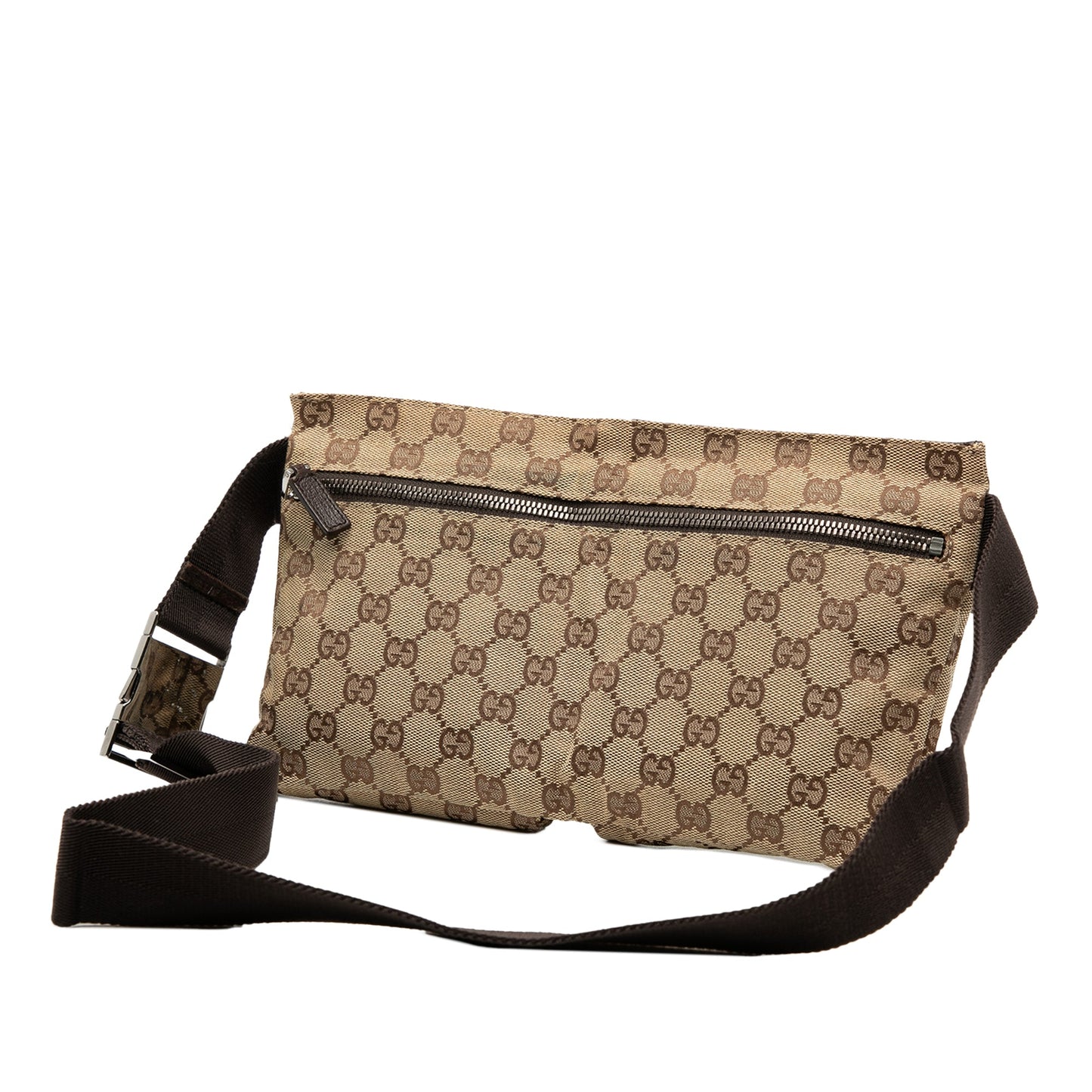 Gucci GG Canvas Double Pocket Belt Bag