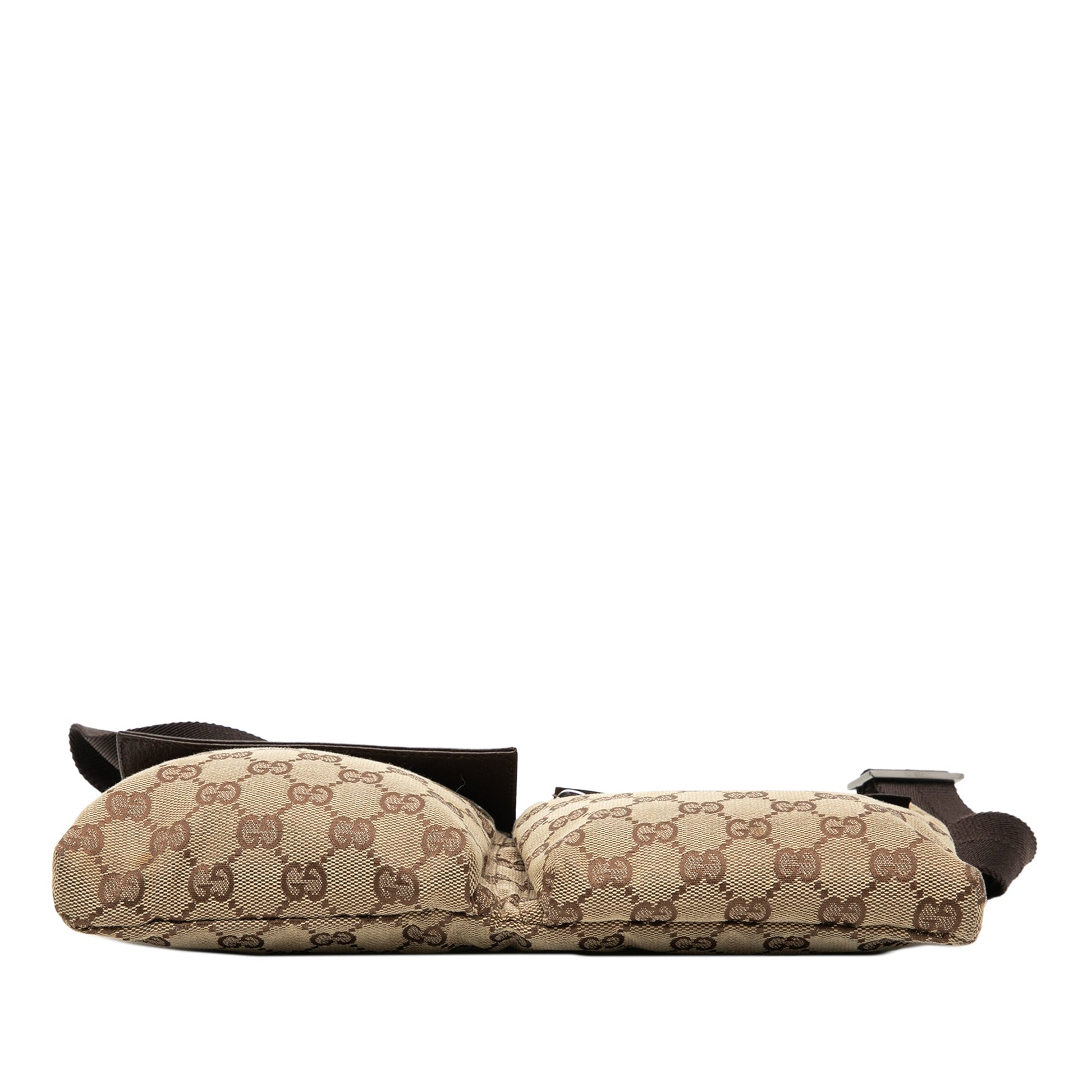 Gucci GG Canvas Double Pocket Belt Bag