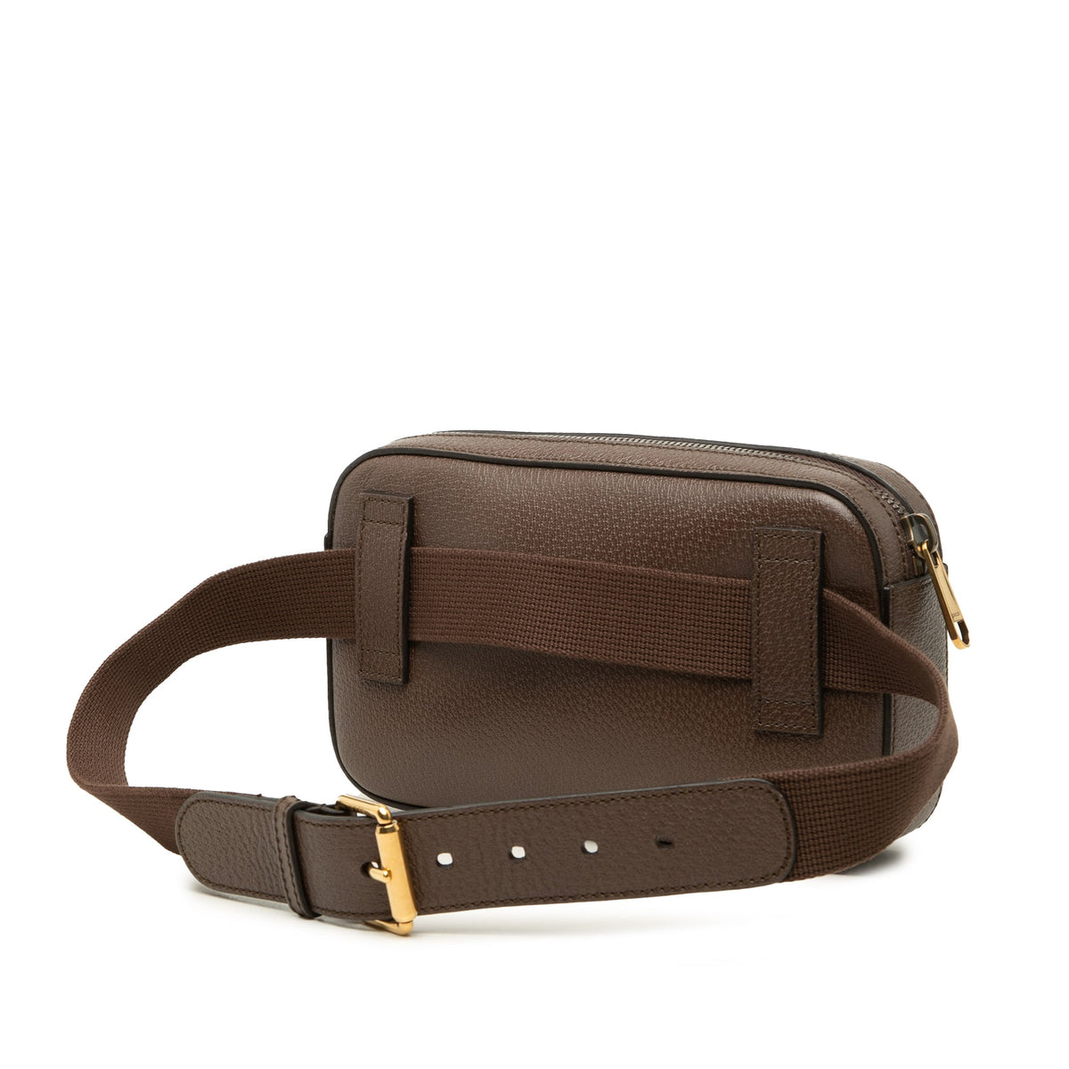 Gucci 100th Anniversary Textured Dollar Calfskin Logo Belt Bag — Brown