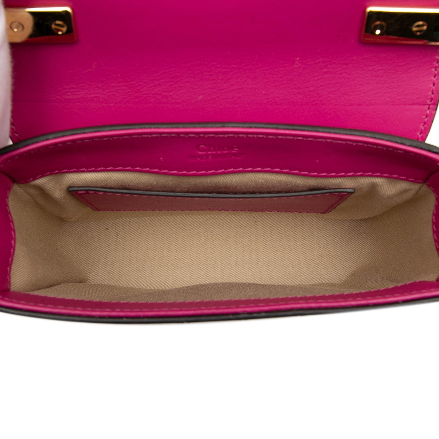 Chloé Mini Tricolor Croc Embossed Calfskin C Satchel