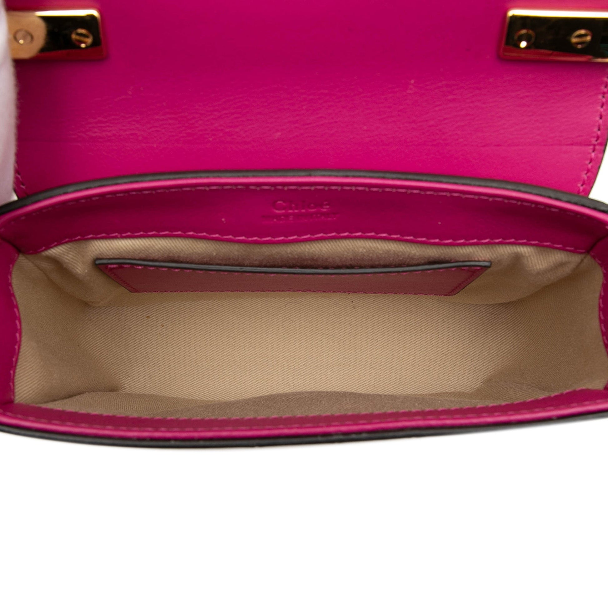 Chloé Mini Tricolor Croc Embossed Calfskin C Satchel