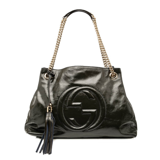 Gucci Medium Patent Soho Chain Tote