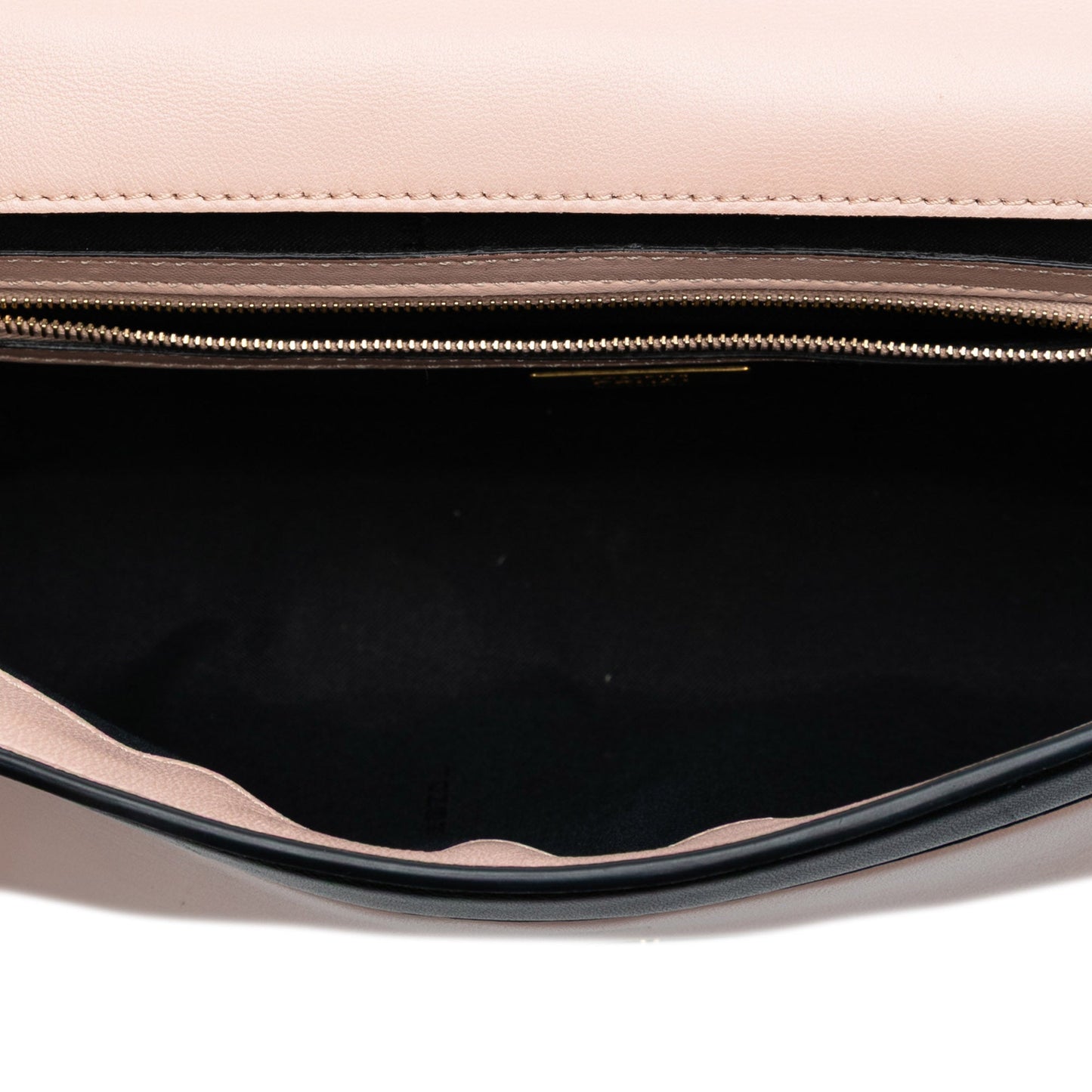 Fendi Bicolor Leather Chain Midi Baguette
