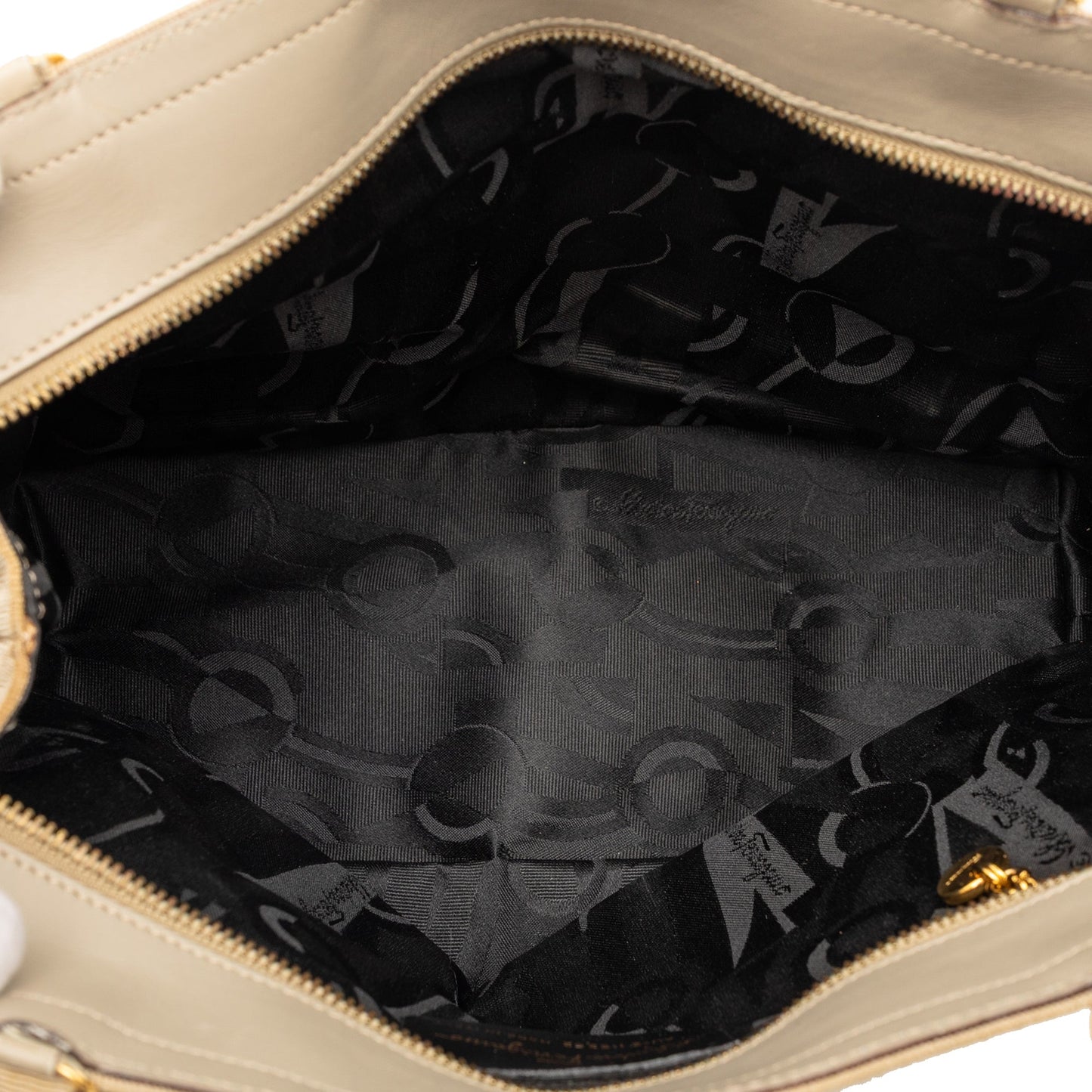 Ferragamo Nylon Tiered Grosgrain Shouder Bag