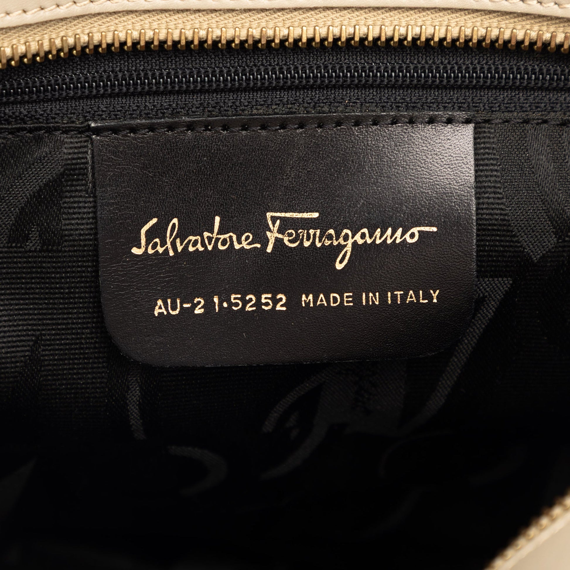 Ferragamo Nylon Tiered Grosgrain Shouder Bag