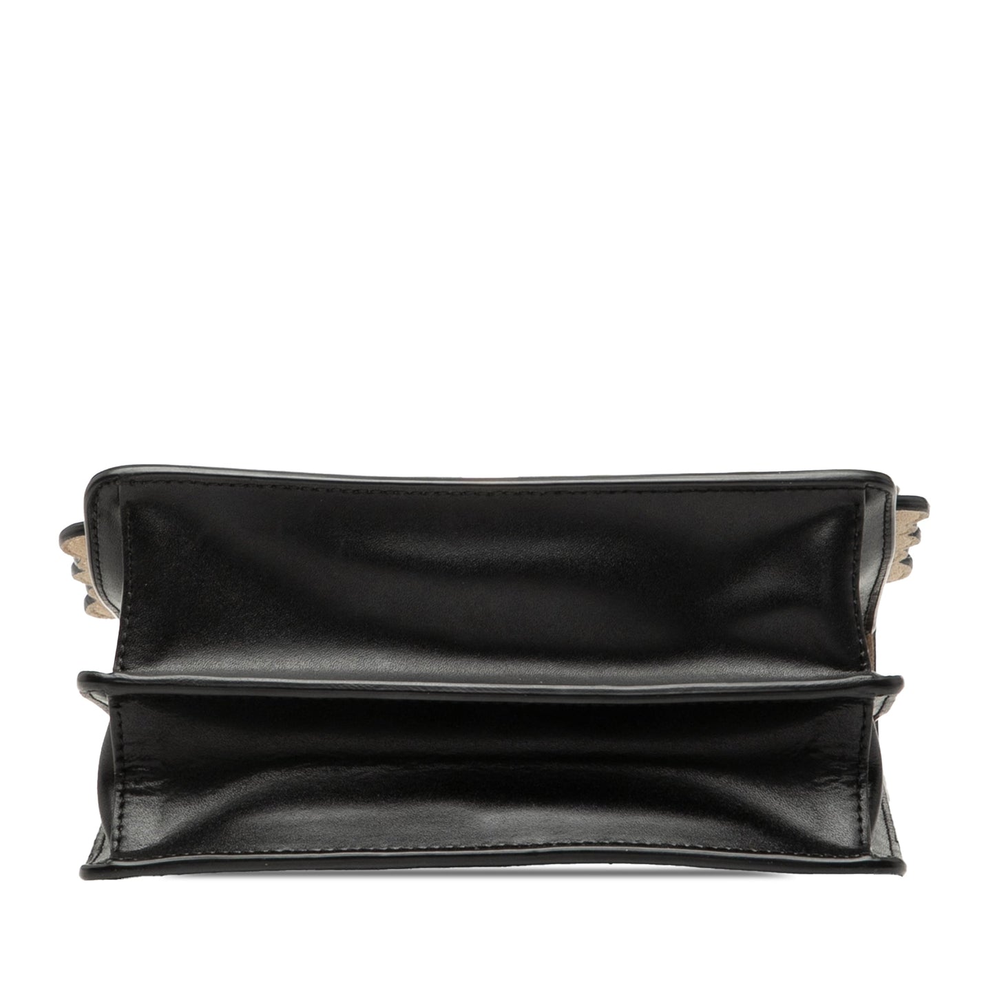 Fendi Mini Scalloped Leather and Pearls Kan I Crossbody