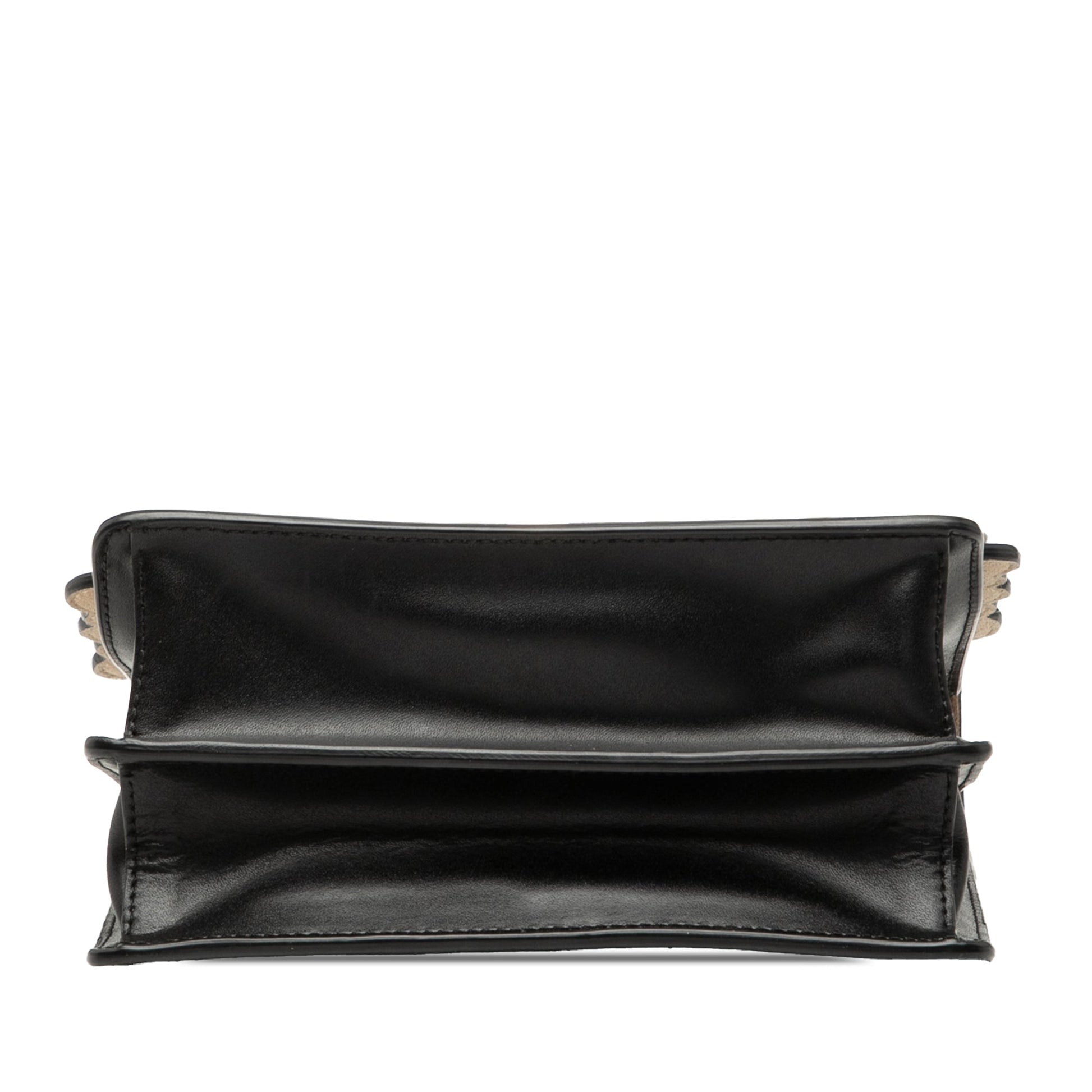 Fendi Mini Scalloped Leather and Pearls Kan I Crossbody