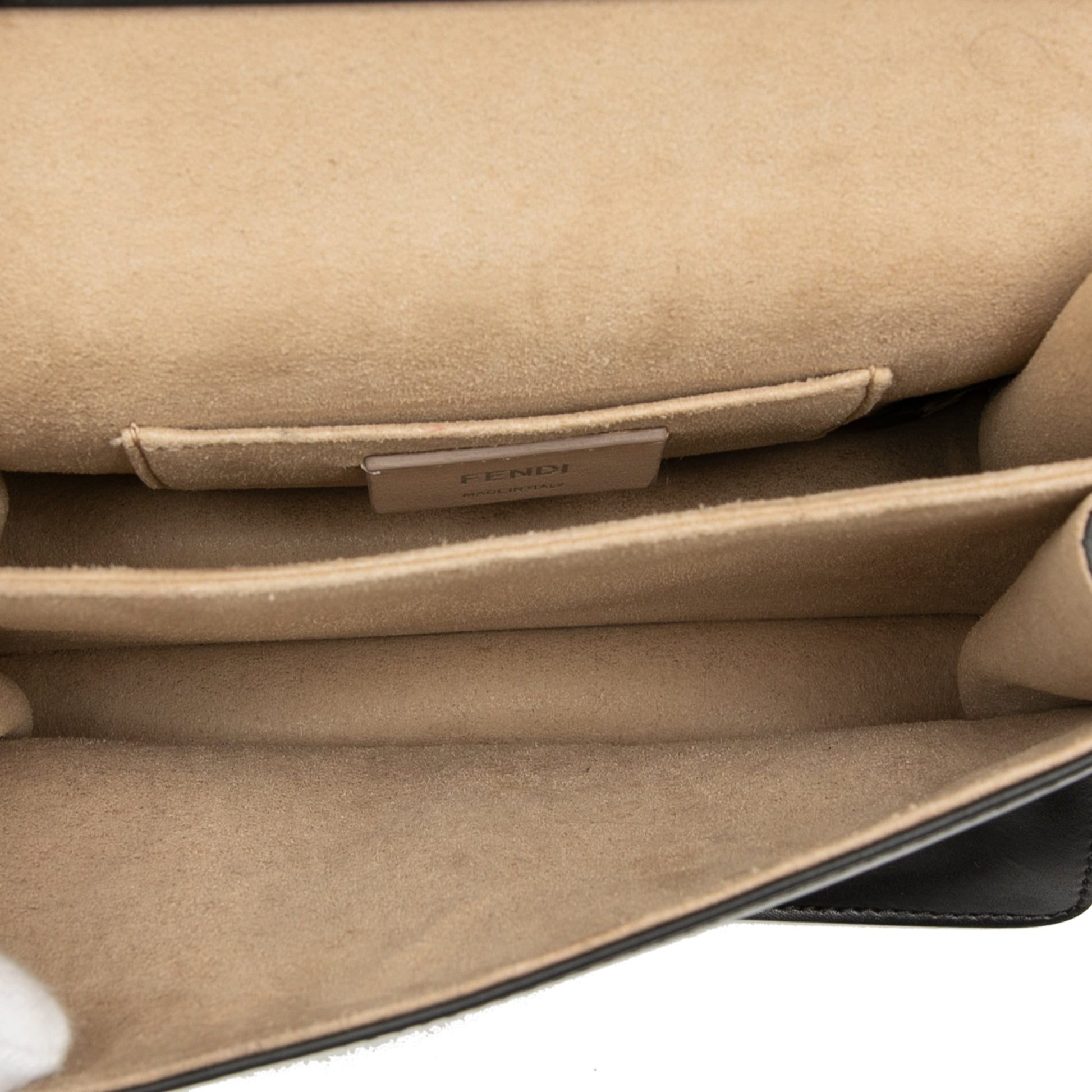 Fendi Mini Scalloped Leather and Pearls Kan I Crossbody