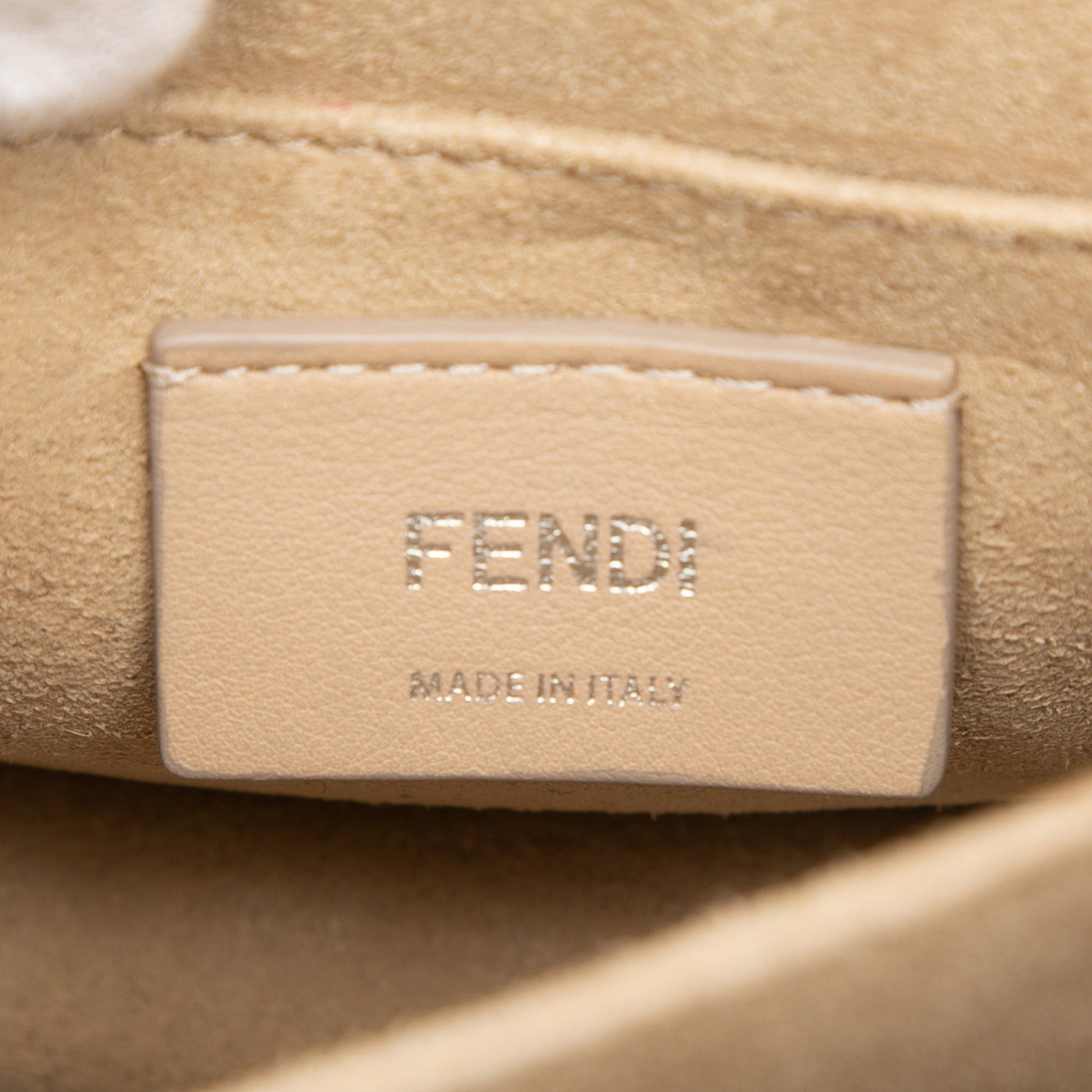 Fendi Mini Scalloped Leather and Pearls Kan I Crossbody