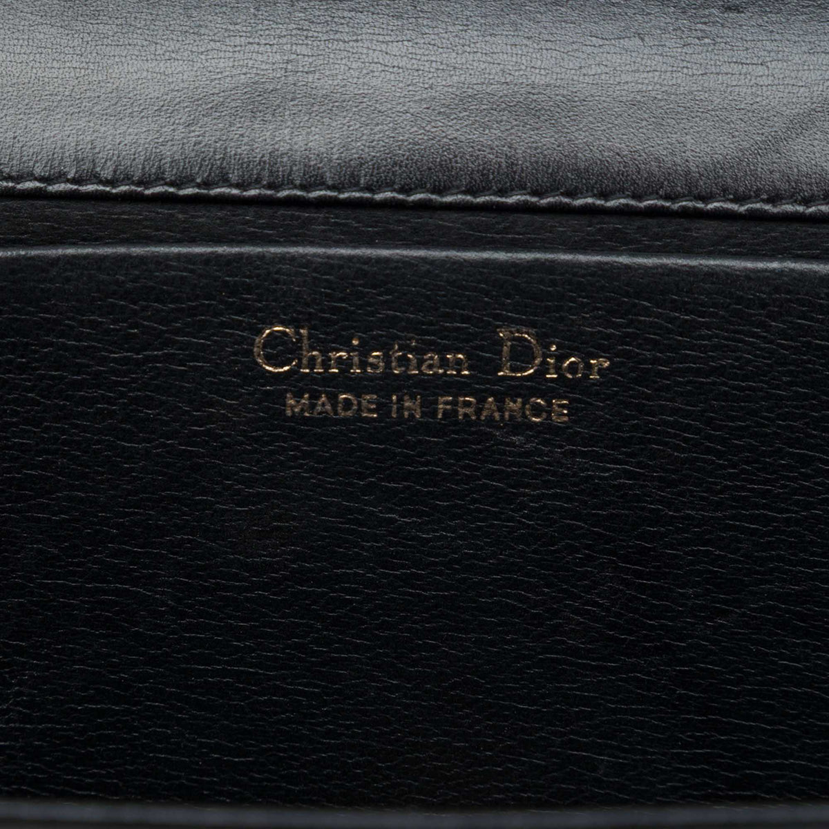 Dior Leather Chain Crossbody — Black