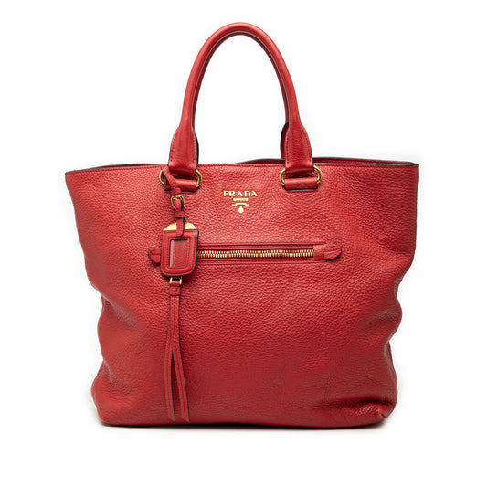 Prada Vitello Daino Open Convertible Tote