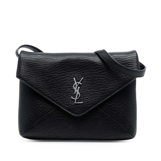 Saint Laurent Lambskin Monogram Cassandre Envelope Messenger Bag