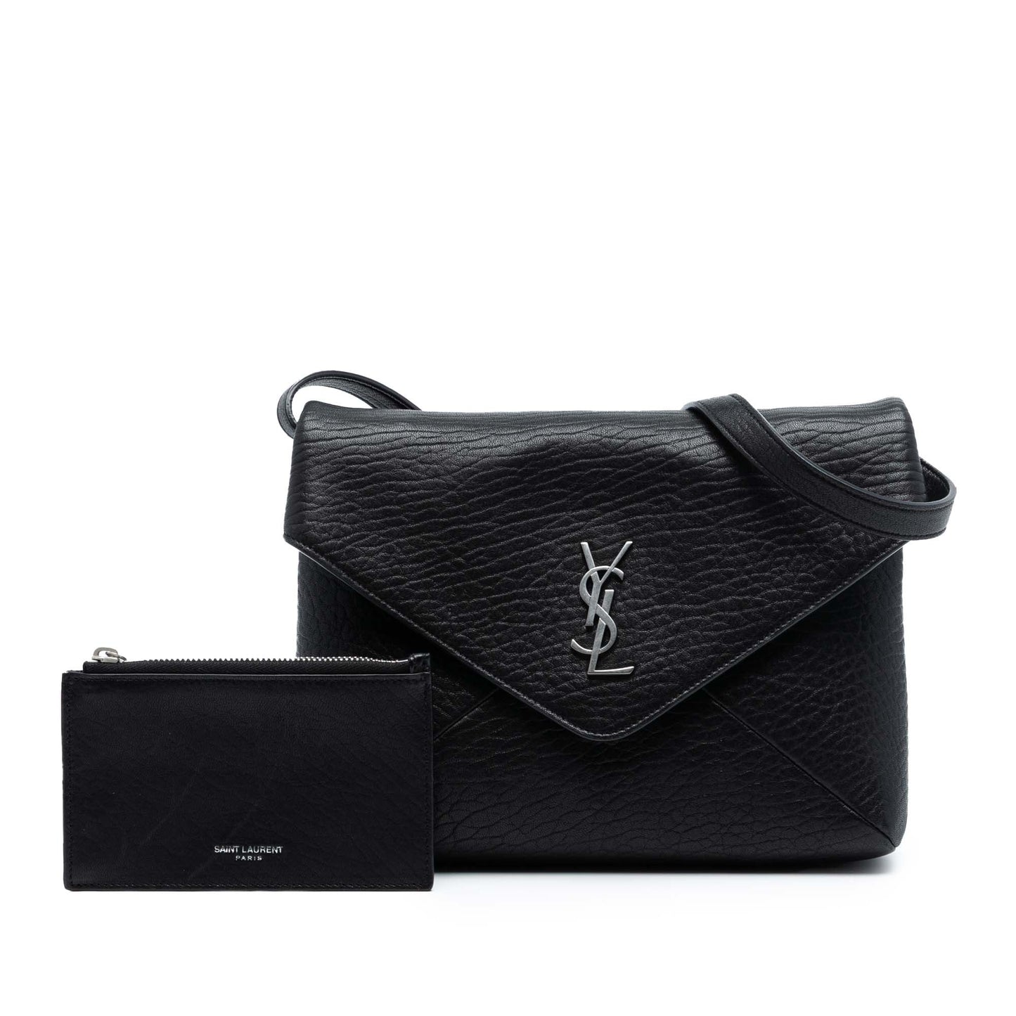 Saint Laurent Lambskin Monogram Cassandre Envelope Messenger Bag
