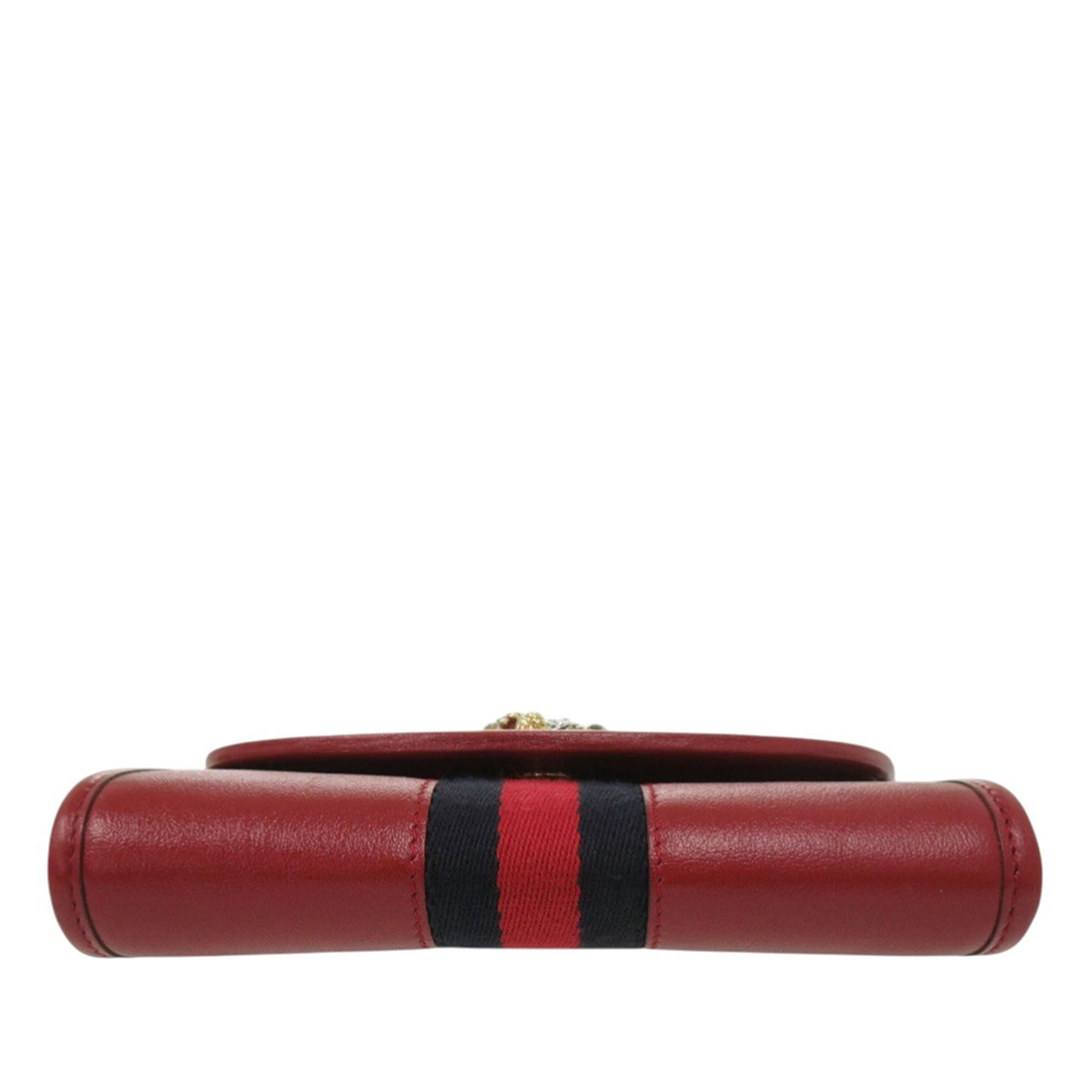 Gucci Mini Calfskin Rajah Web Chain Crossbody