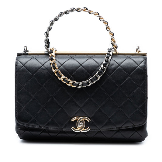 Medium Quilted Lambskin La Parisienne Flap