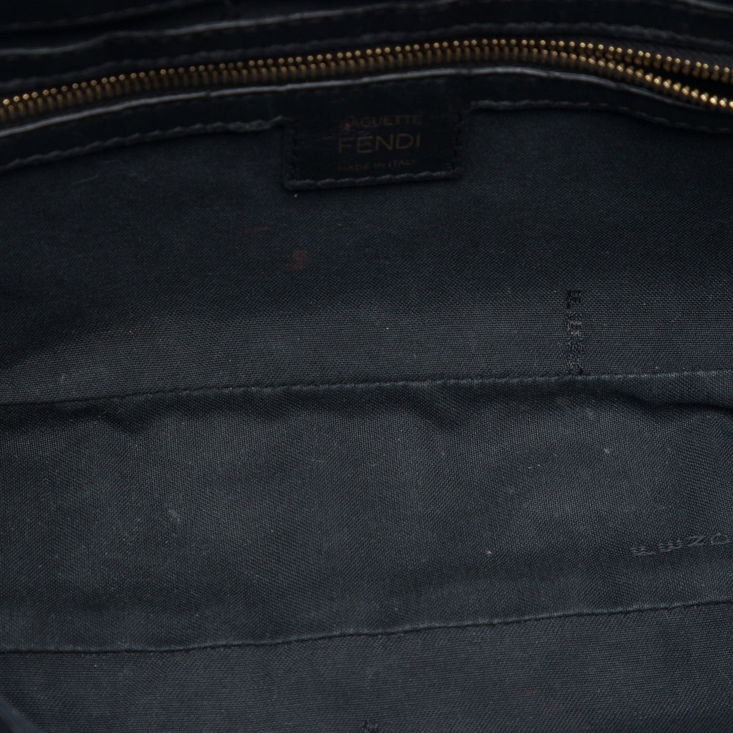 Fendi Zucca Embossed Leather Baguette Satchel