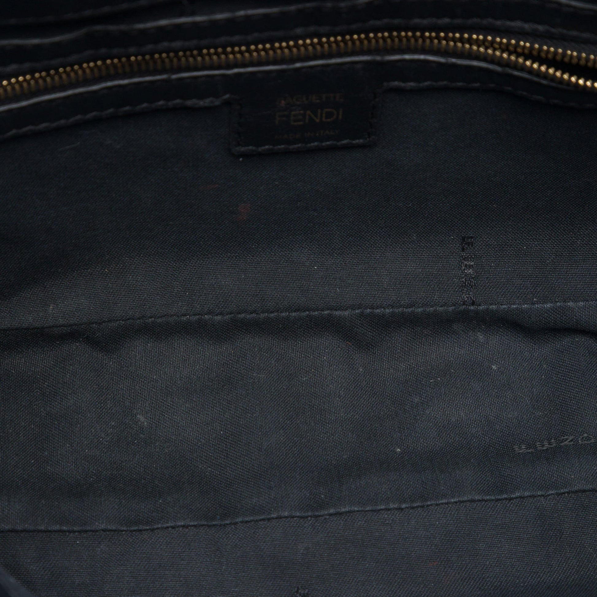 Fendi Zucca Embossed Leather Baguette Satchel