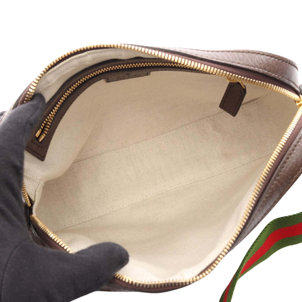 Gucci Jumbo GG Canvas Web Crossbody — Beige