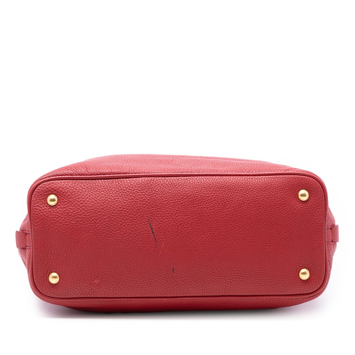 Prada Vitello Daino Side Zip Shopper Tote