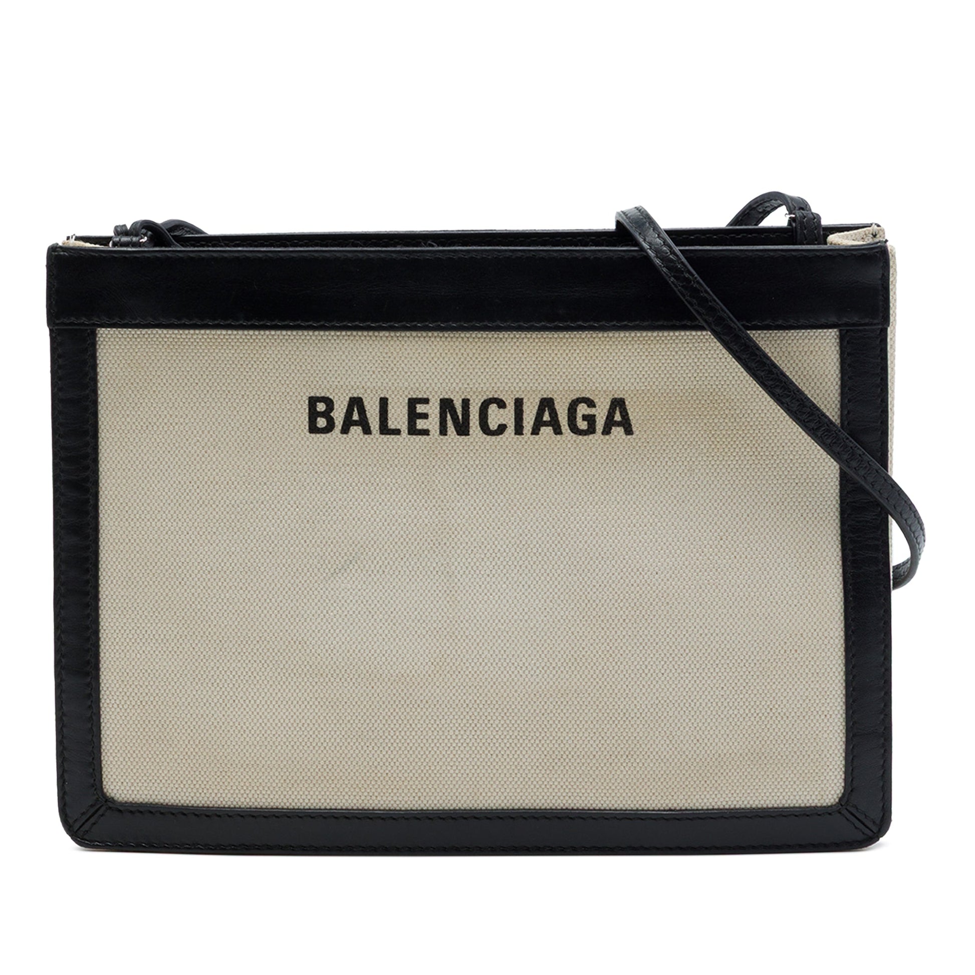 Balenciaga Canvas Navy Pochette Crossbody