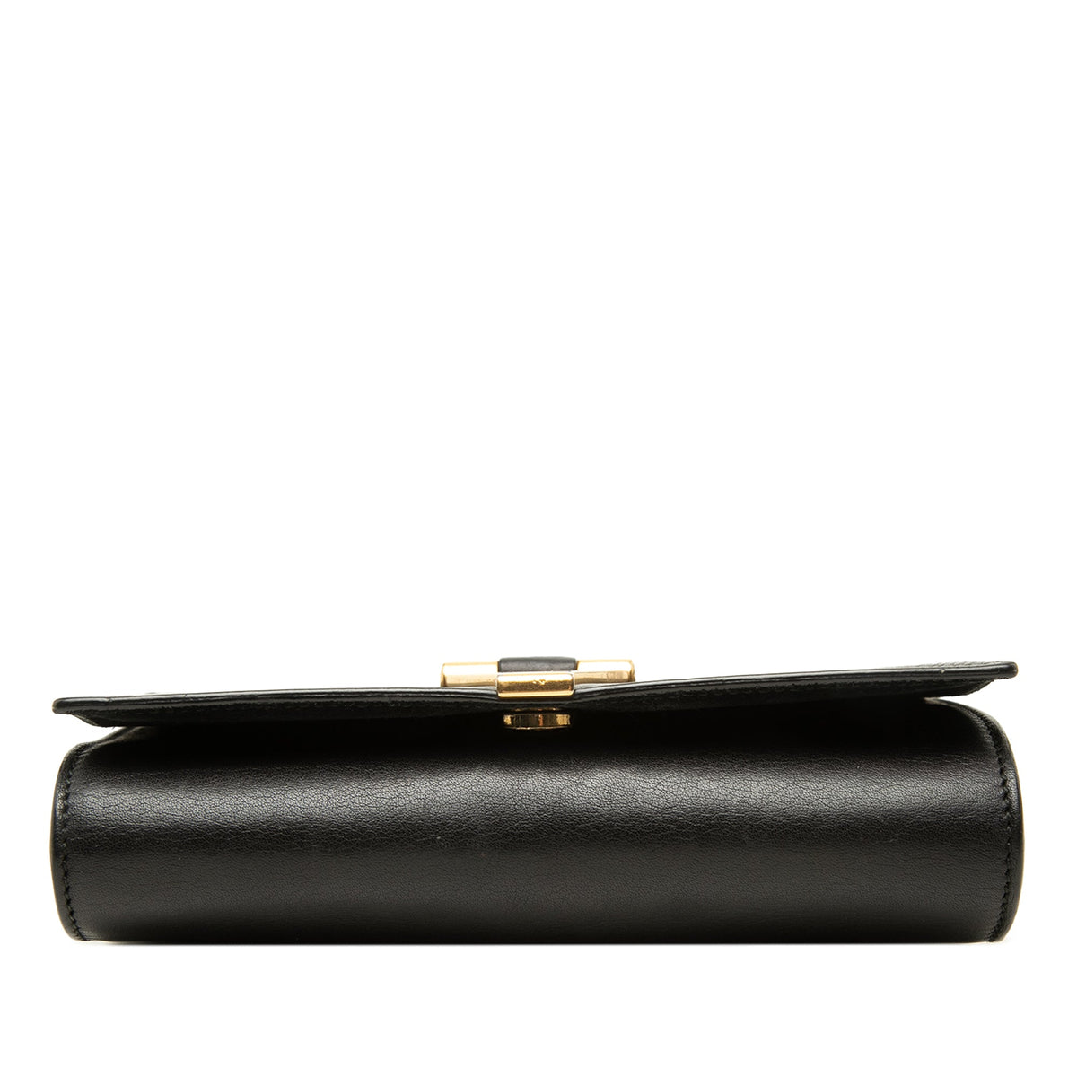 Saint Laurent Mini Leather Chyc Ligne Crossbody — Black