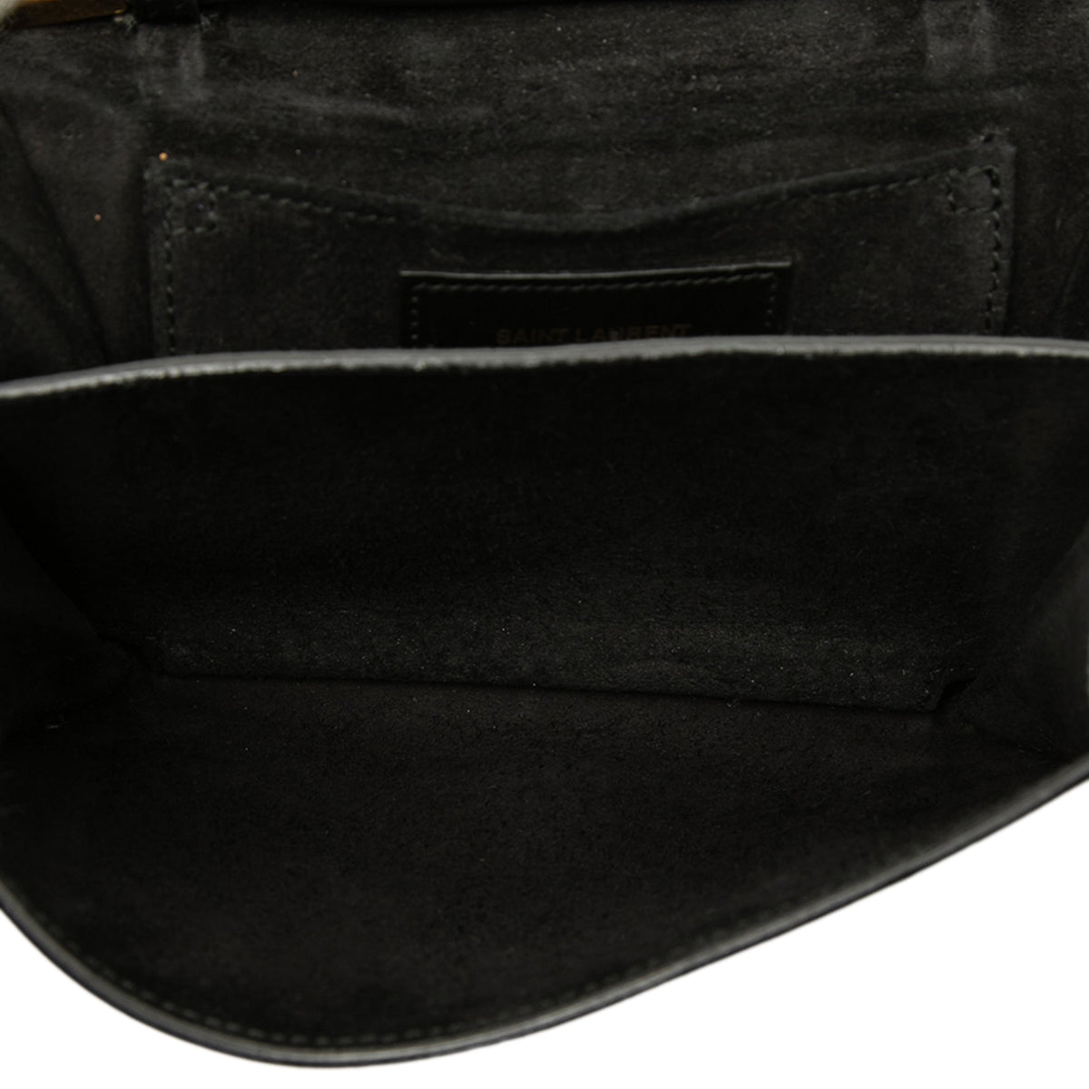 Saint Laurent Mini Leather Chyc Ligne Crossbody — Black